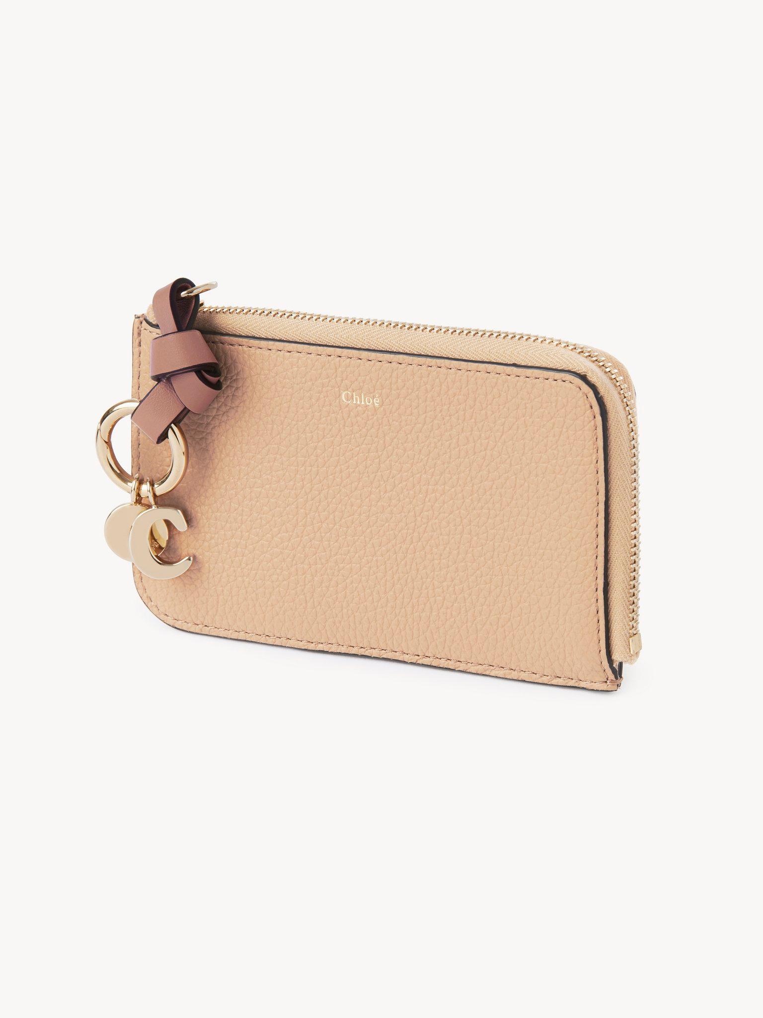 Alphabet wallet in grained leather Product Image