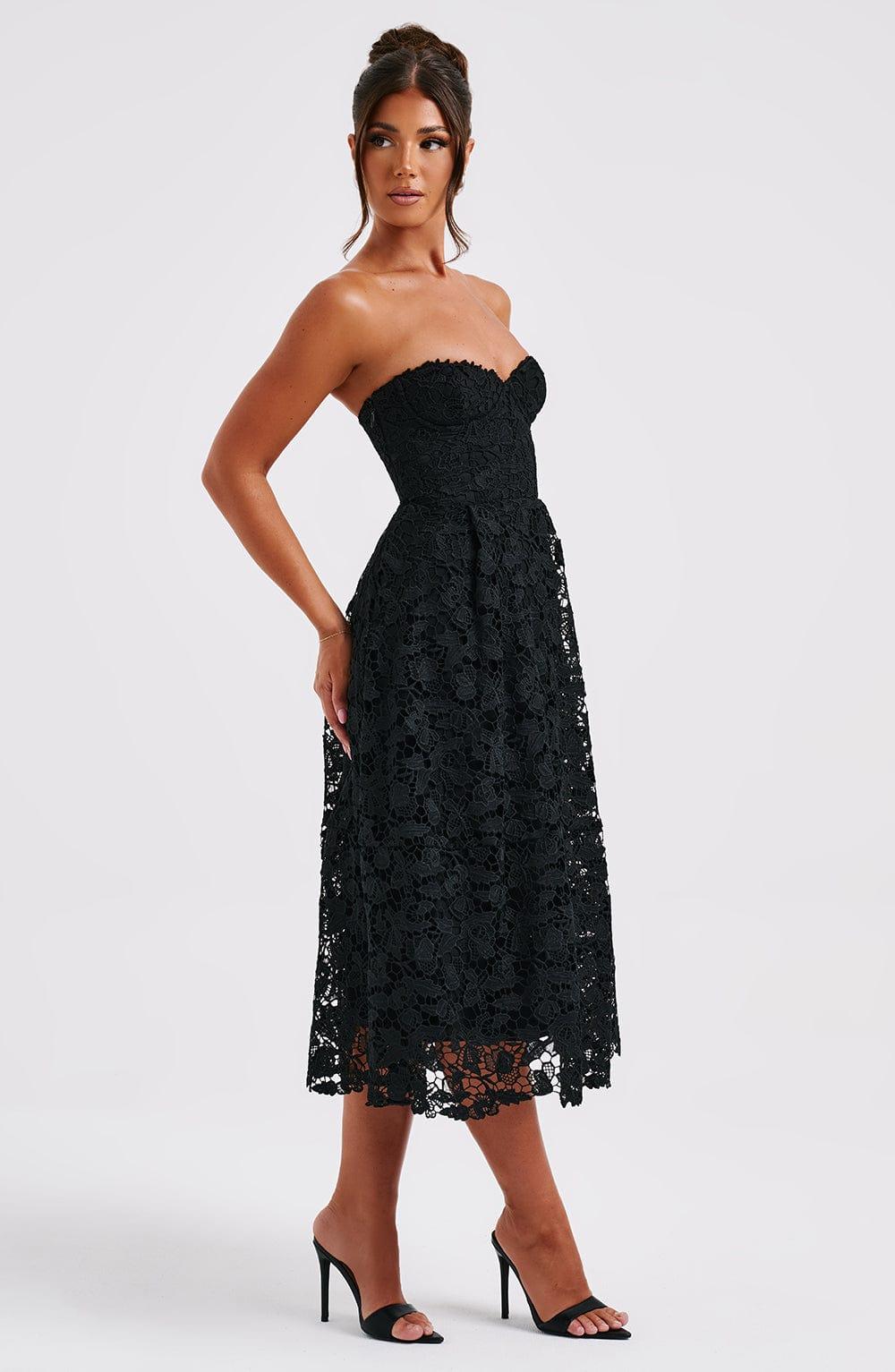 Ishani Midi Dress - Black Product Image