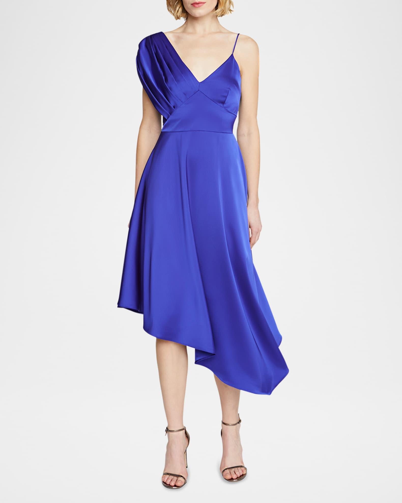 Elsie Pleated High-Low Midi Dress Product Image