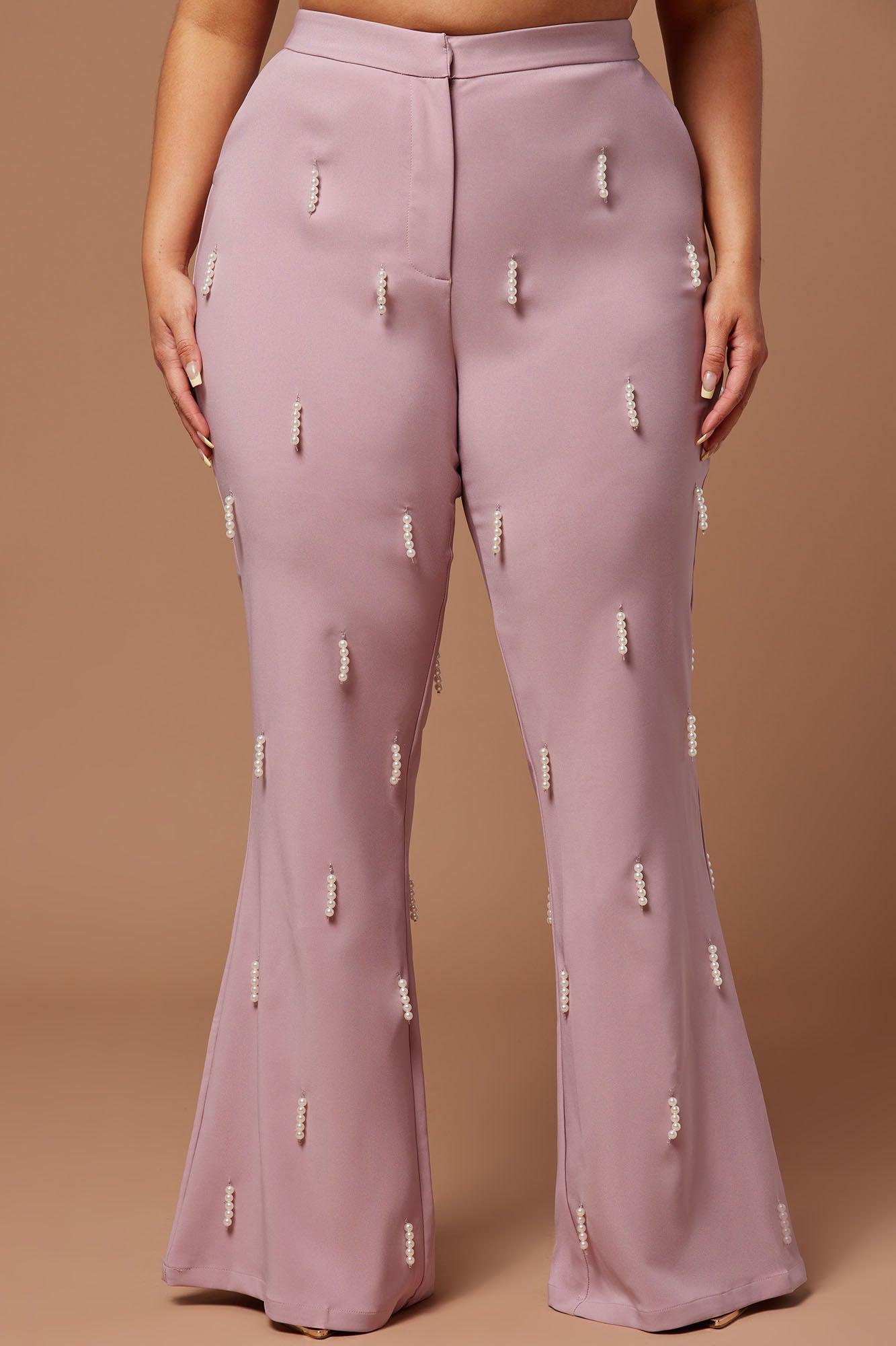 Bella Embellished Pant - Mauve Product Image