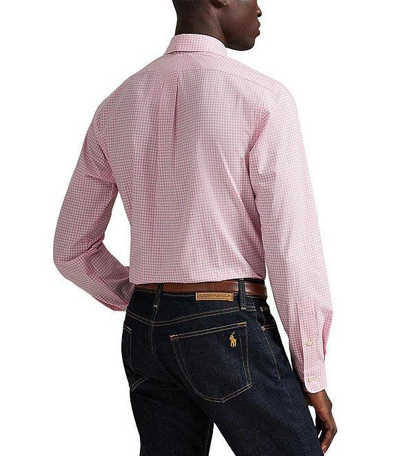 Polo Ralph Lauren Classic Fit Gingham Stretch Poplin Long Sleeve Woven Shirt Product Image