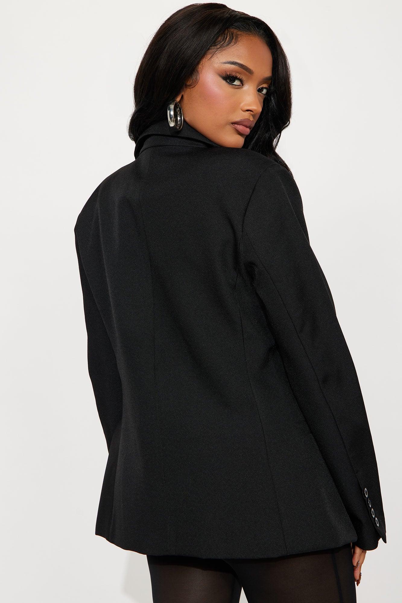 Boss Babe Fitted Blazer - Black Female Product Image