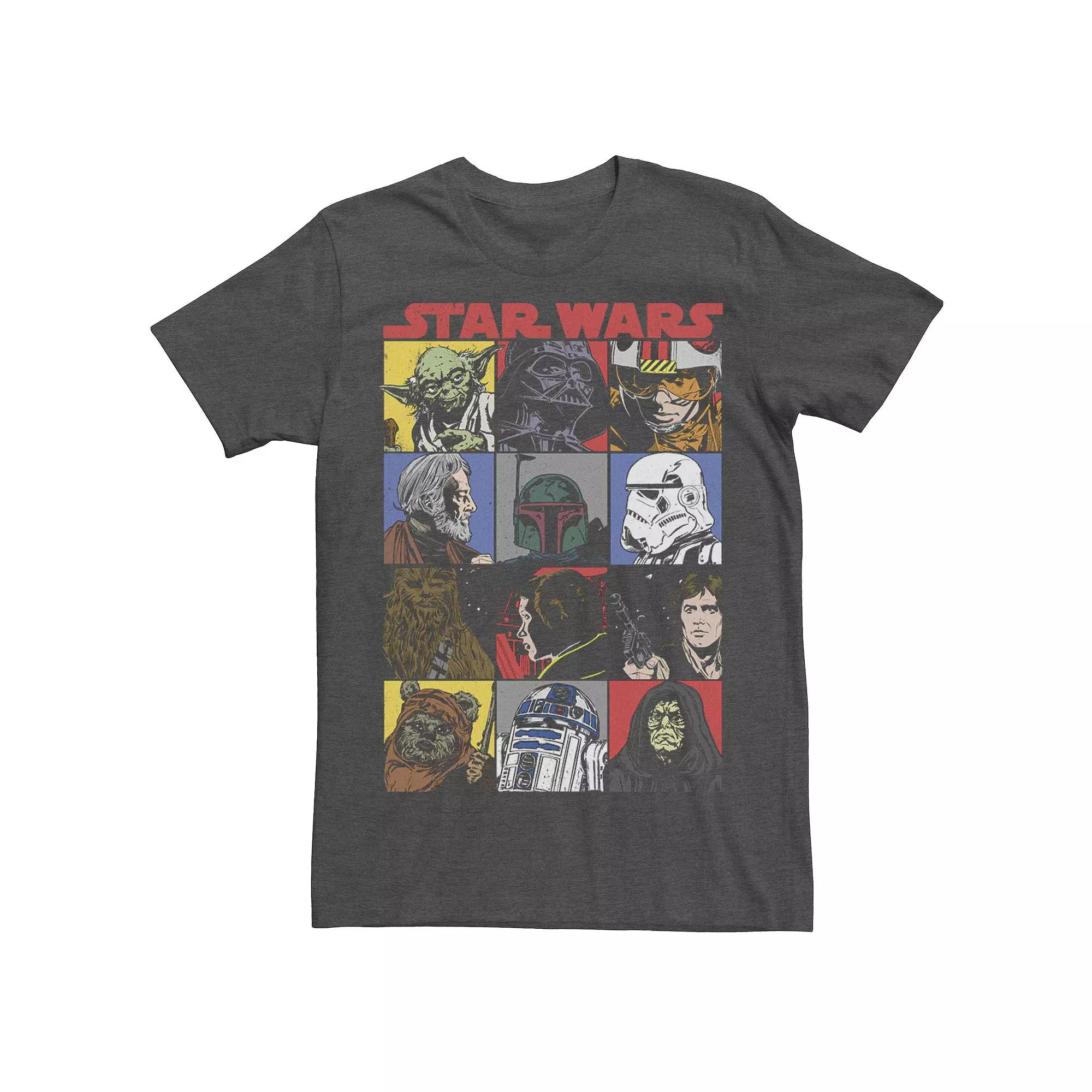 Men's Star Wars Comic Strip Cartoon Group Tee,  Product Image