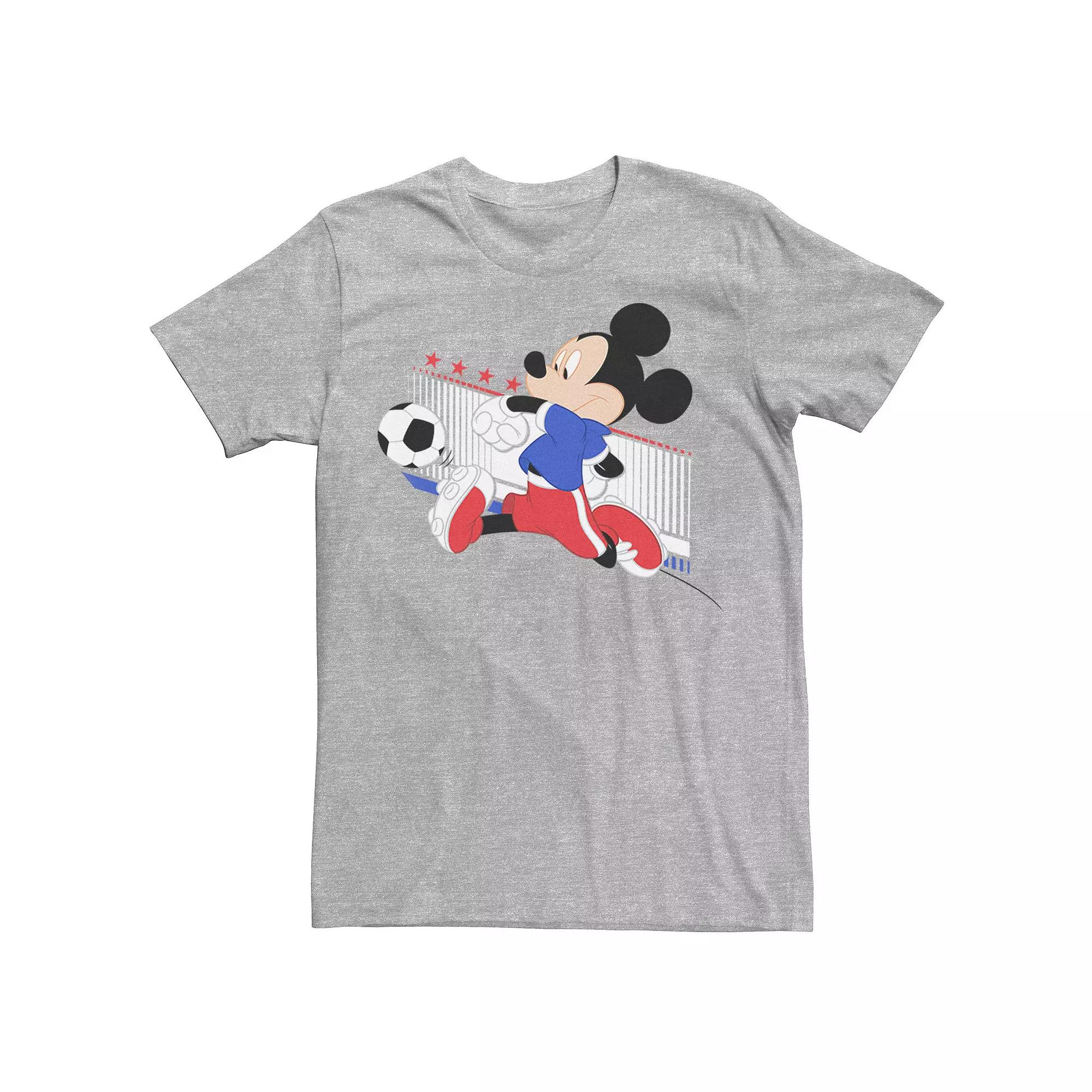Disney's Mickey Mouse French Soccer Uniform Portrait Men's Tee,  Product Image