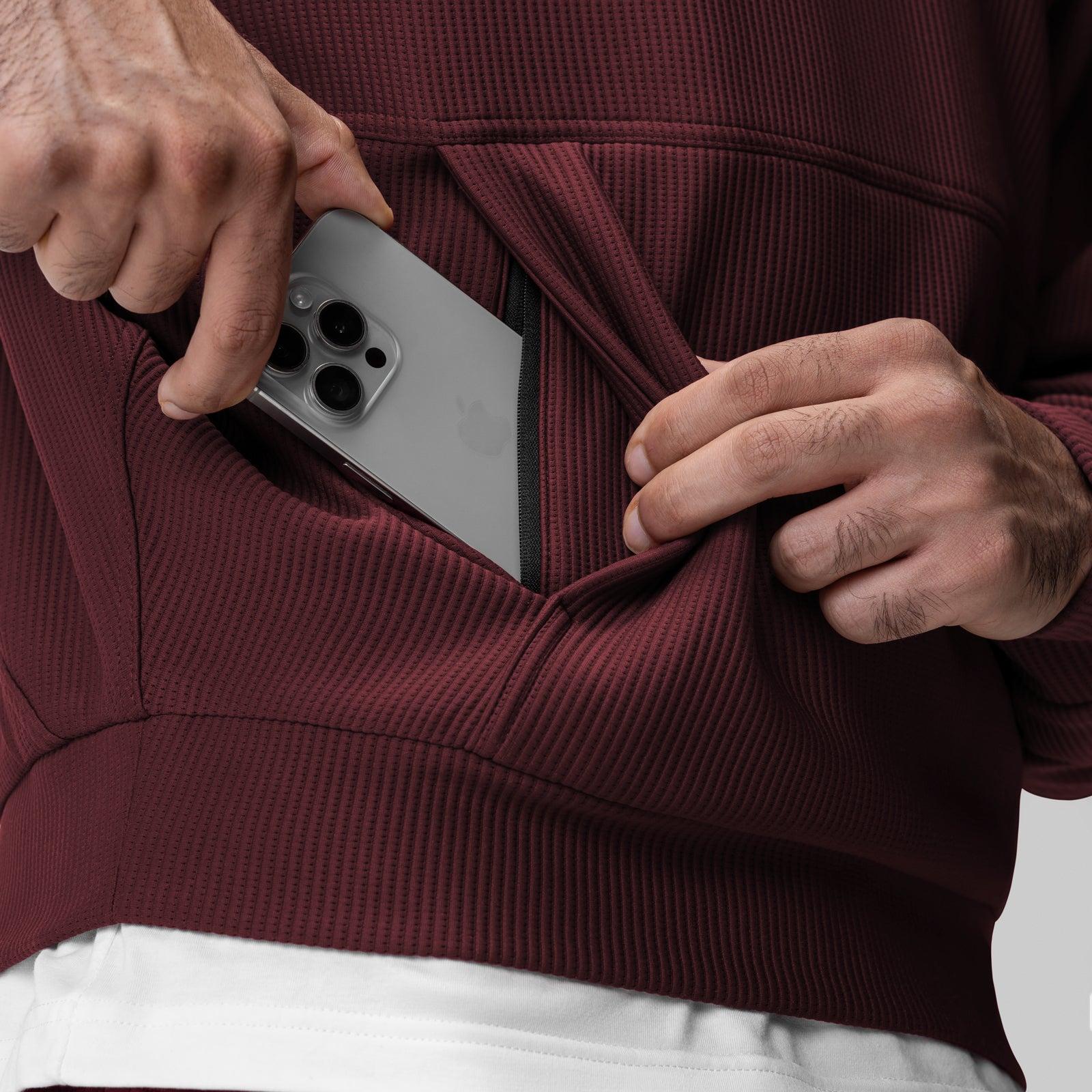 1019. Deltapeak® Oversized Hoodie - Crimson Product Image