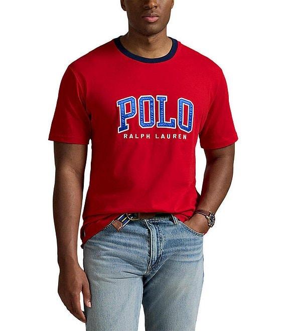 Polo Ralph Lauren Big & Tall Classic Fit Letterman-Logo Graphic Short Sleeve T-Shirt Product Image