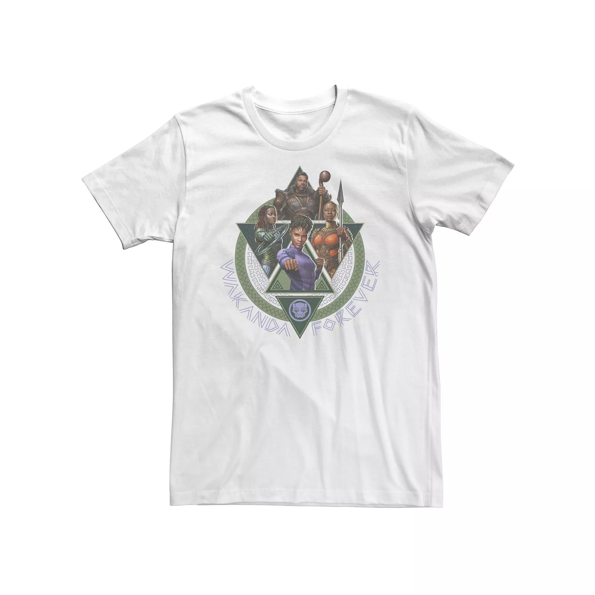 Big & Tall Marvel Wakanda Fover Special Wakanda Squad Shuri Okoye Nakia M Baku Tee, Men's, Size: 4XL Tall, White Product Image