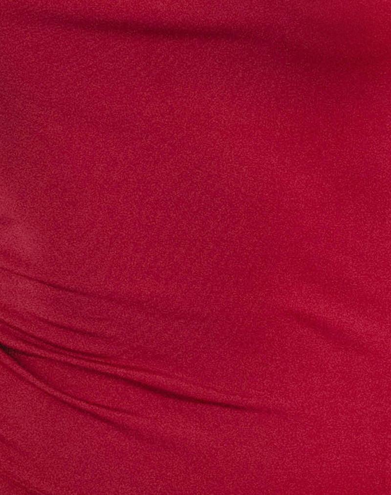 Charley Rosette Top in Lycra Slinky Red Female Product Image