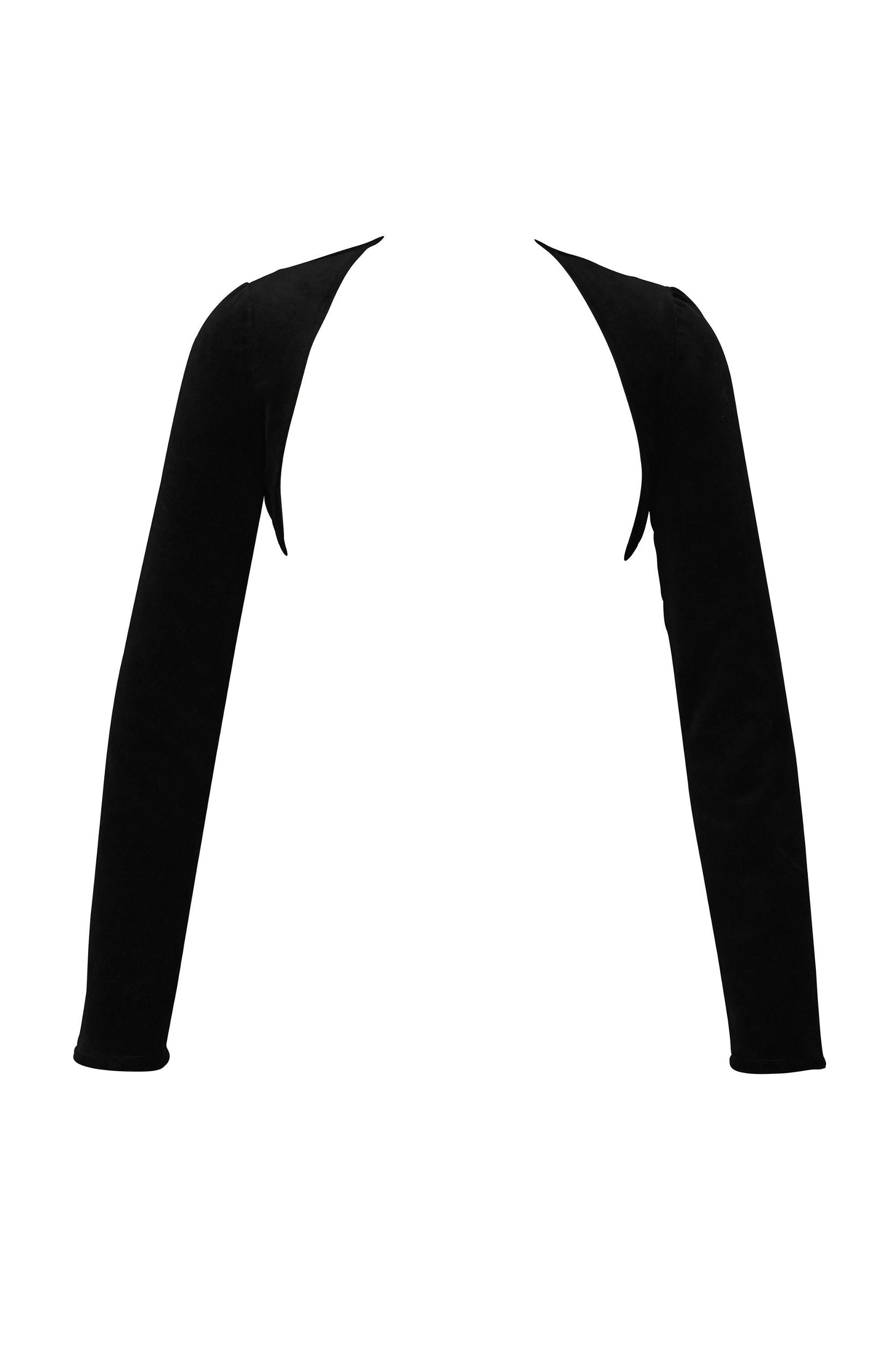 Harmony  black stretch velvet cropped bolero Product Image