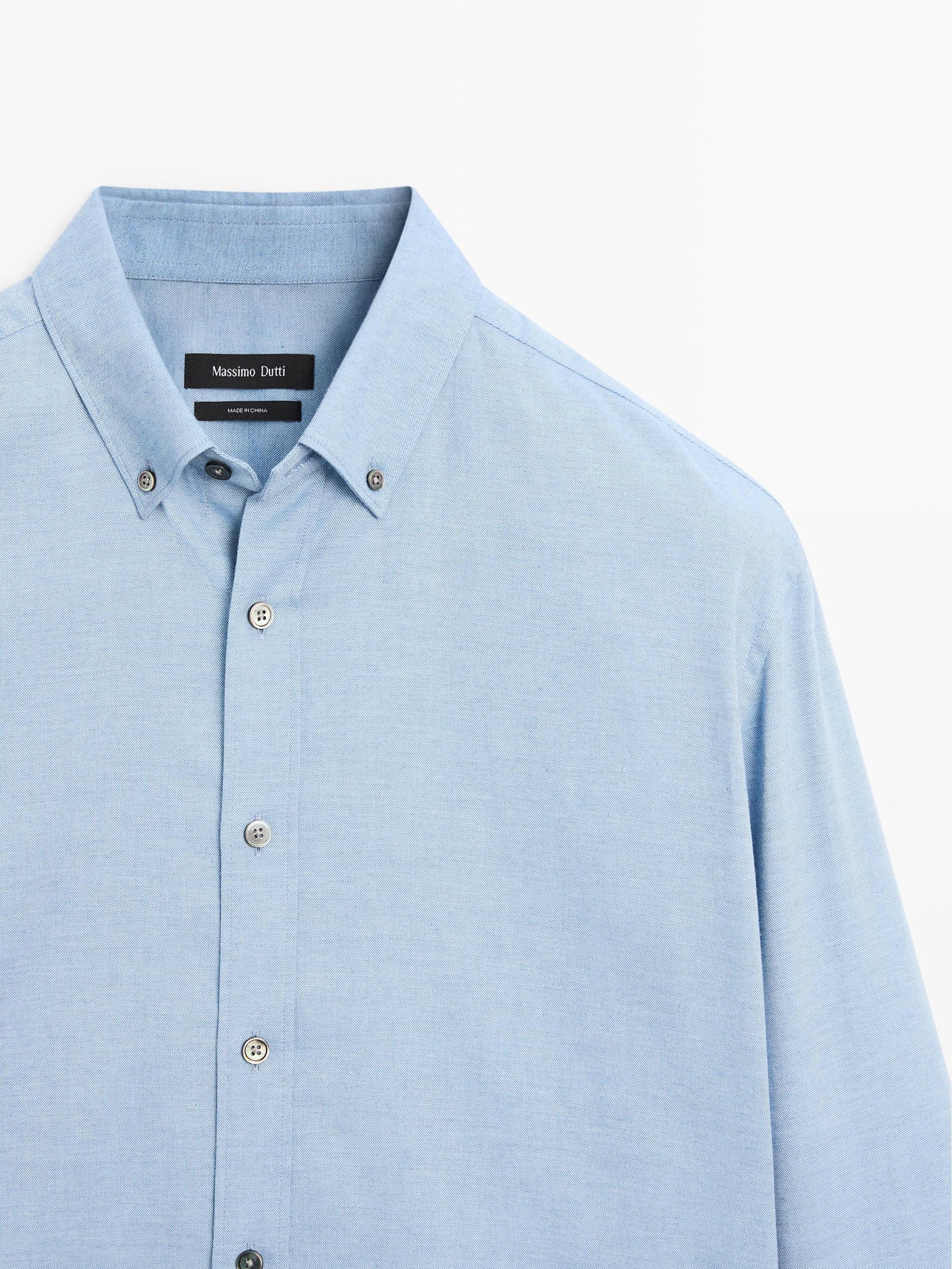 Soft regular fit melange shirt Product Image
