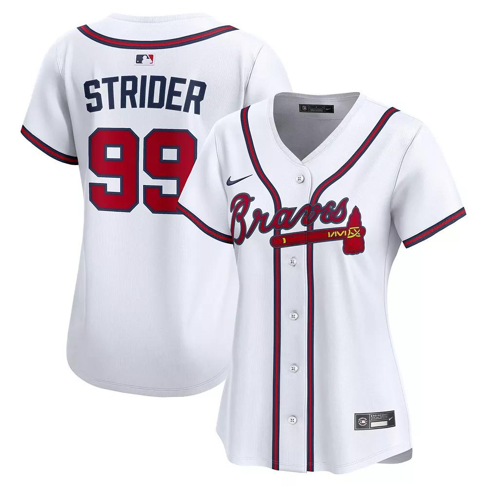 Women's Nike Spencer Strider White Atlanta Braves Home Limited Player Jersey,  Product Image