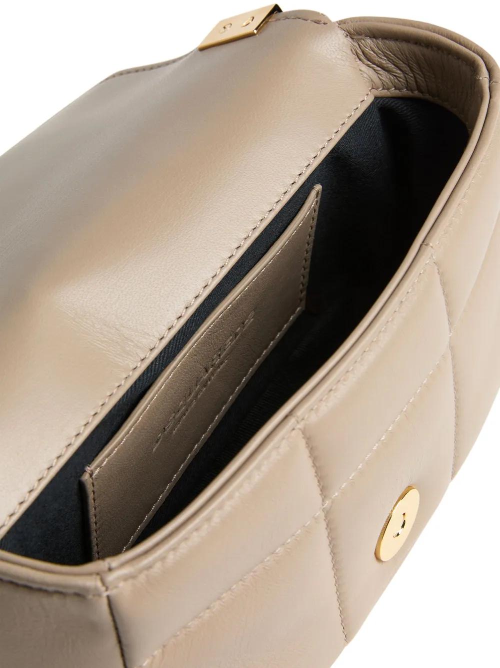 logo-plaque quilted leather bag Product Image