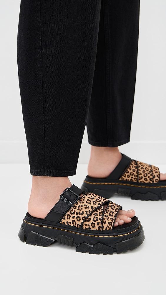 Dr. Martens Mattison Light Tan Mini Leopard Slides | Shopbop Product Image