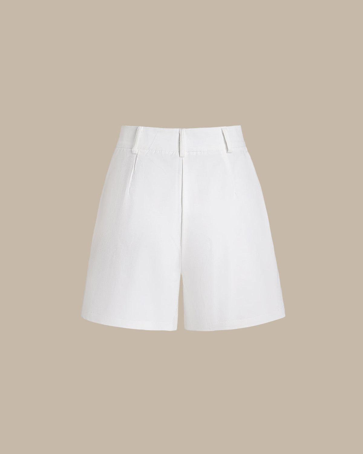 White Pocket Shorts Product Image