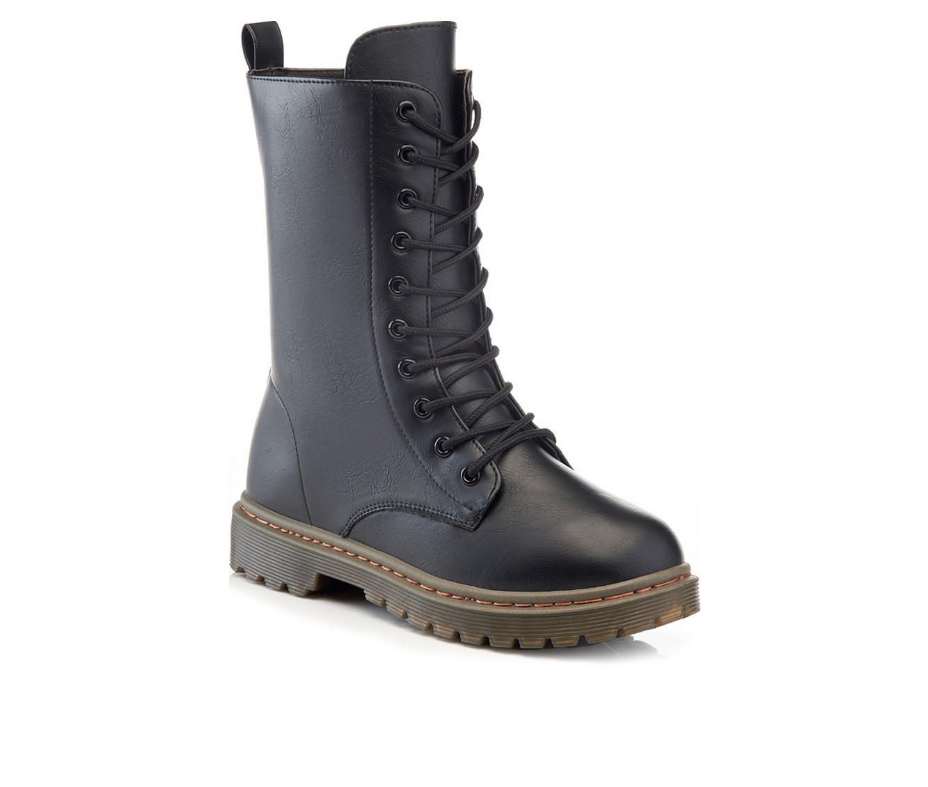 Women's Henry Ferrara B905 Mid Calf Combat Boots Product Image
