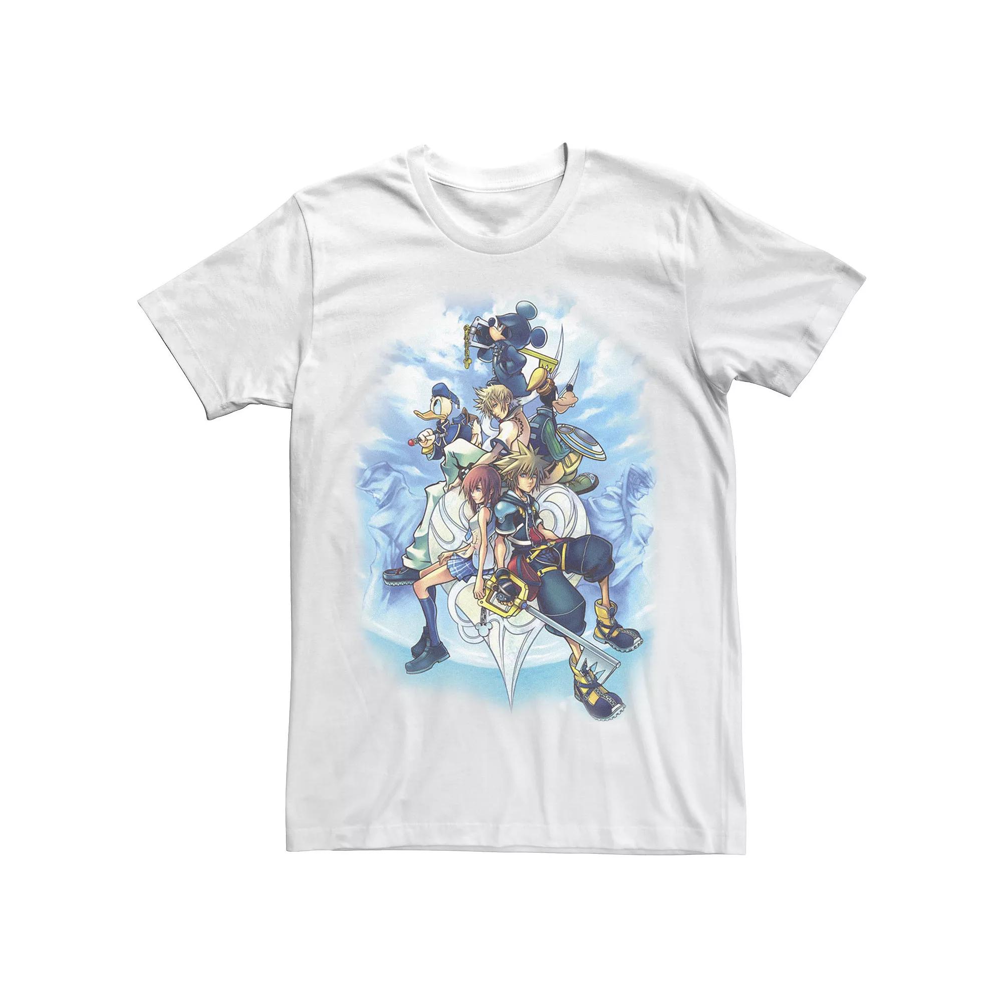 Men's Kingdom Hearts Sky Group Tee, Size: Large, White Product Image