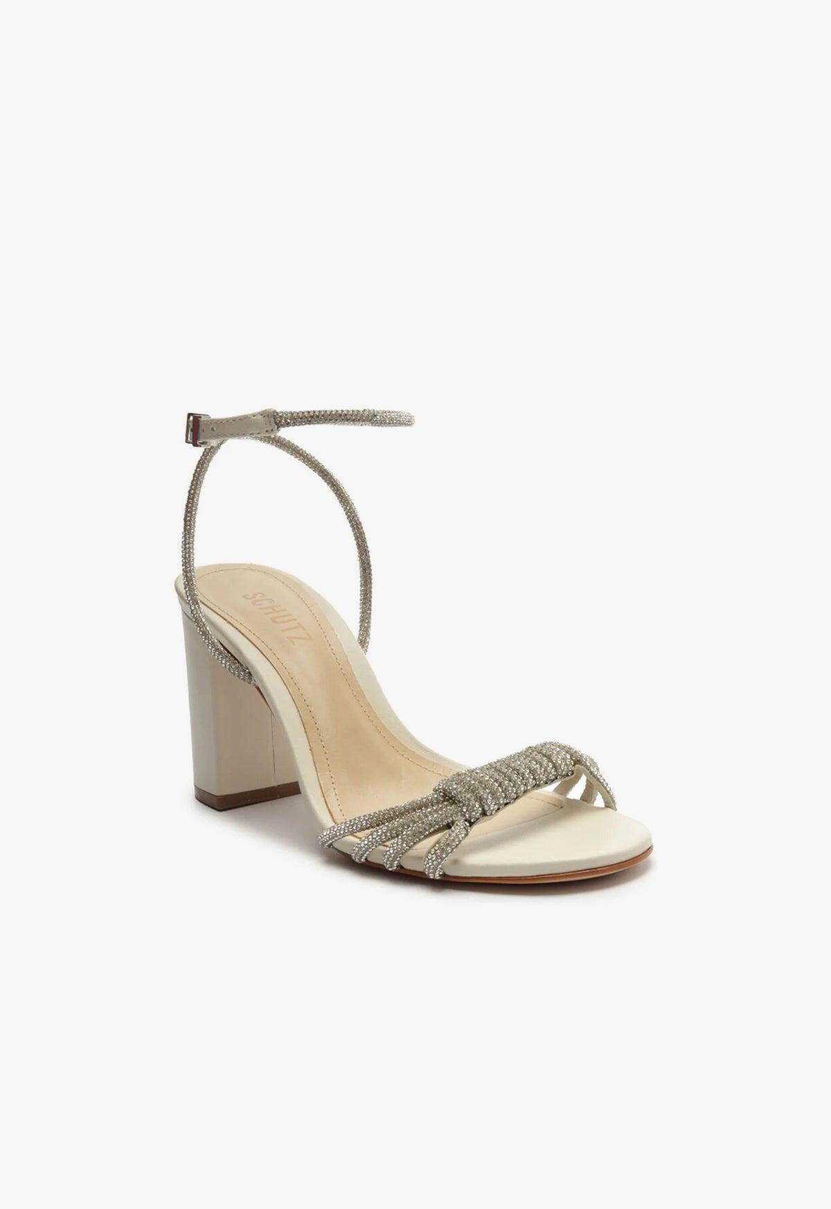 Jewell Block Nappa Leather Sandal Female Product Image