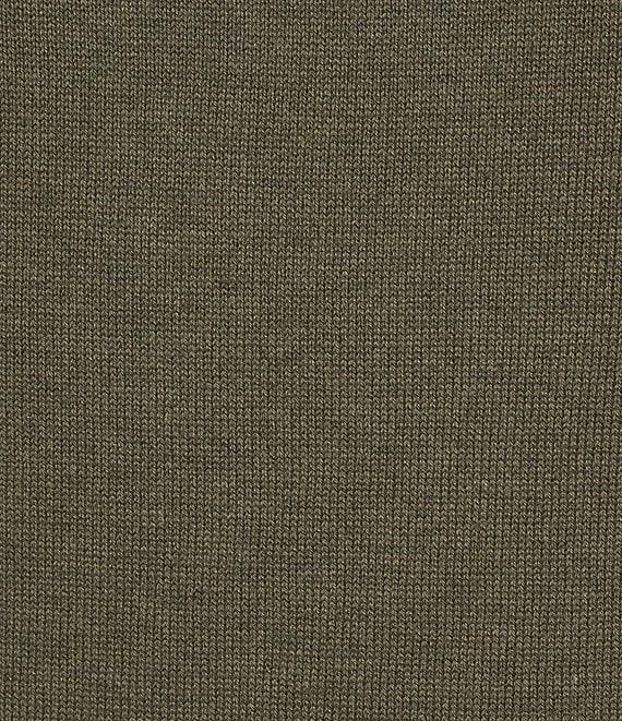 Roundtree & Yorke Long Sleeve Solid Button Mock Sweater Product Image