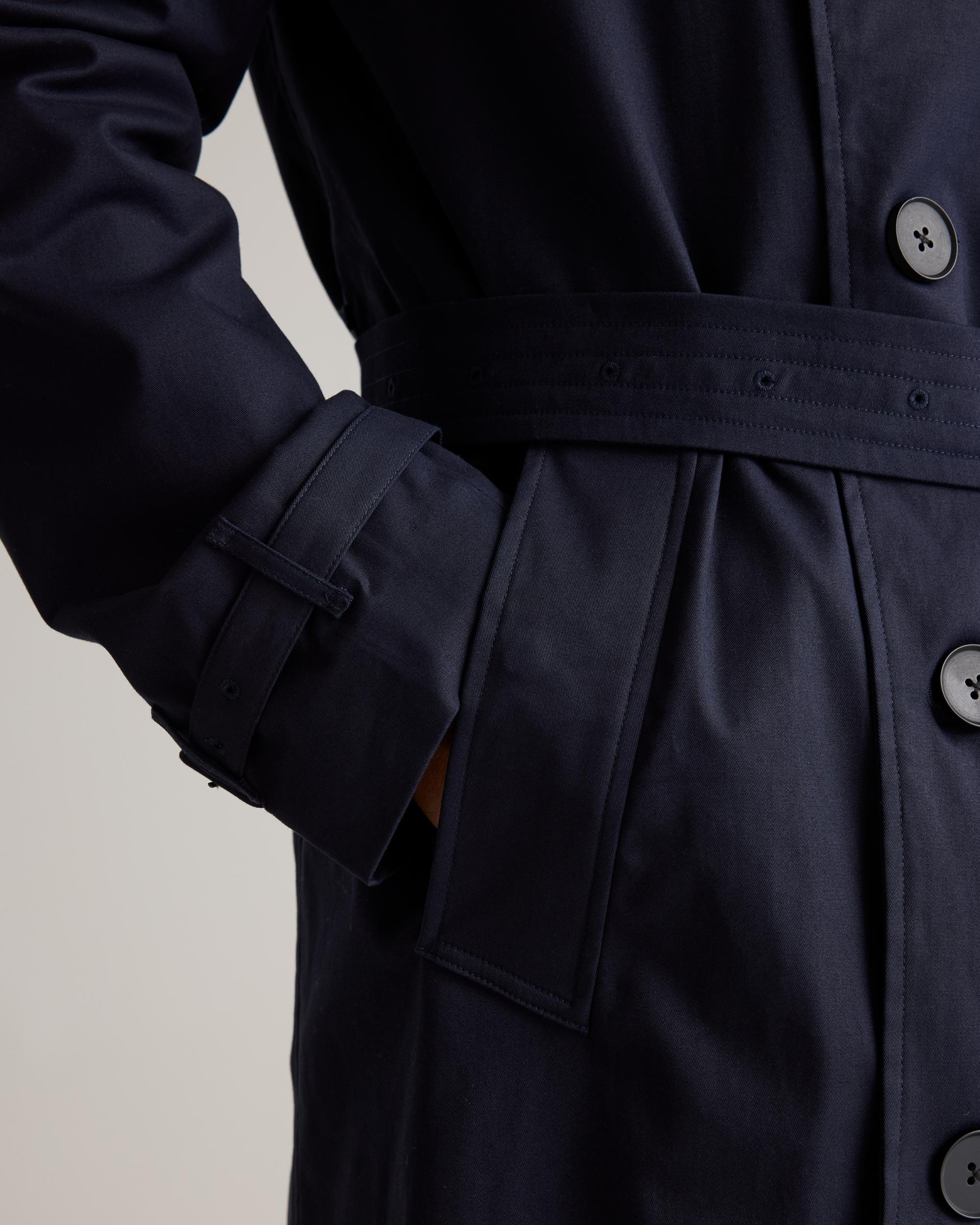 Quince | Men's Comfort Stretch Long Trench Coat Size XL, Organic Cotton Product Image