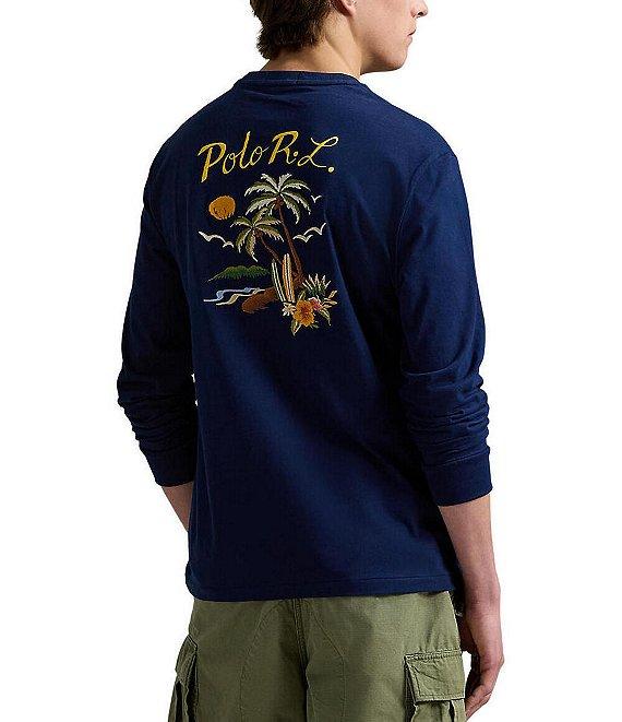 Polo Ralph Lauren Classic Fit Embroidered Jersey Long Sleeve T-Shirt Product Image