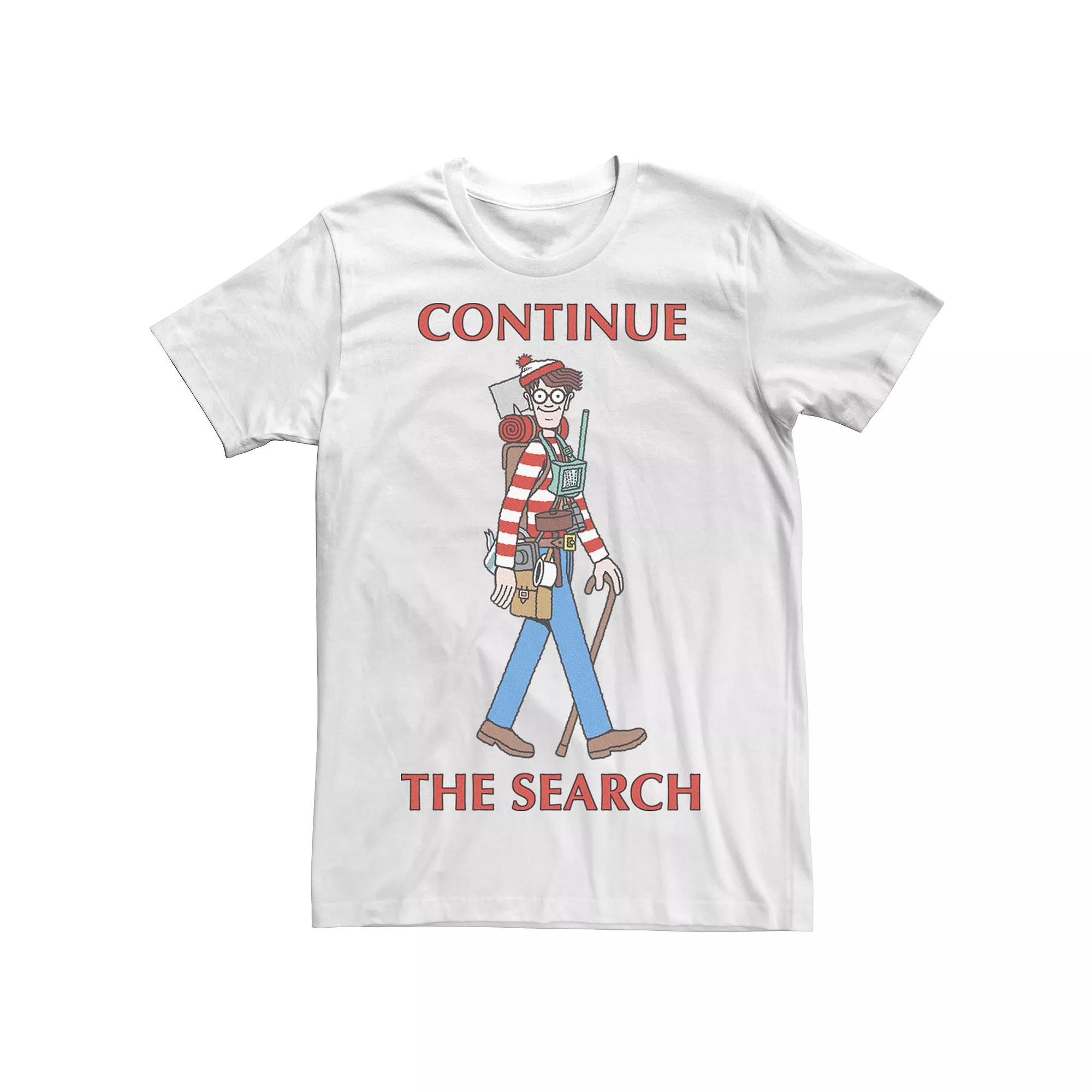 Men's Where's Waldo Continue The Search Portrait Graphic Tee,  Product Image