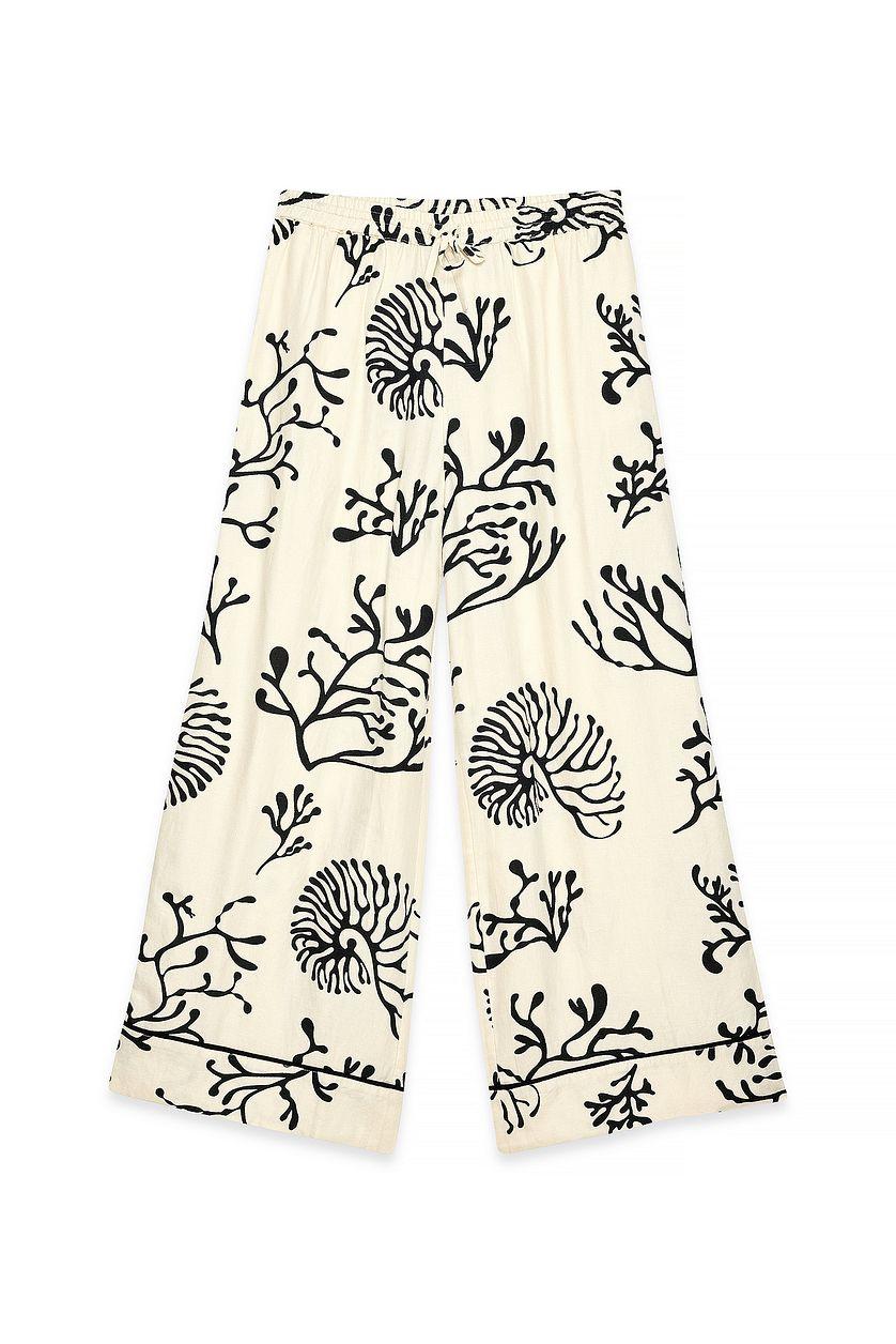 Viscose Wide Mid Waist Trousers Product Image