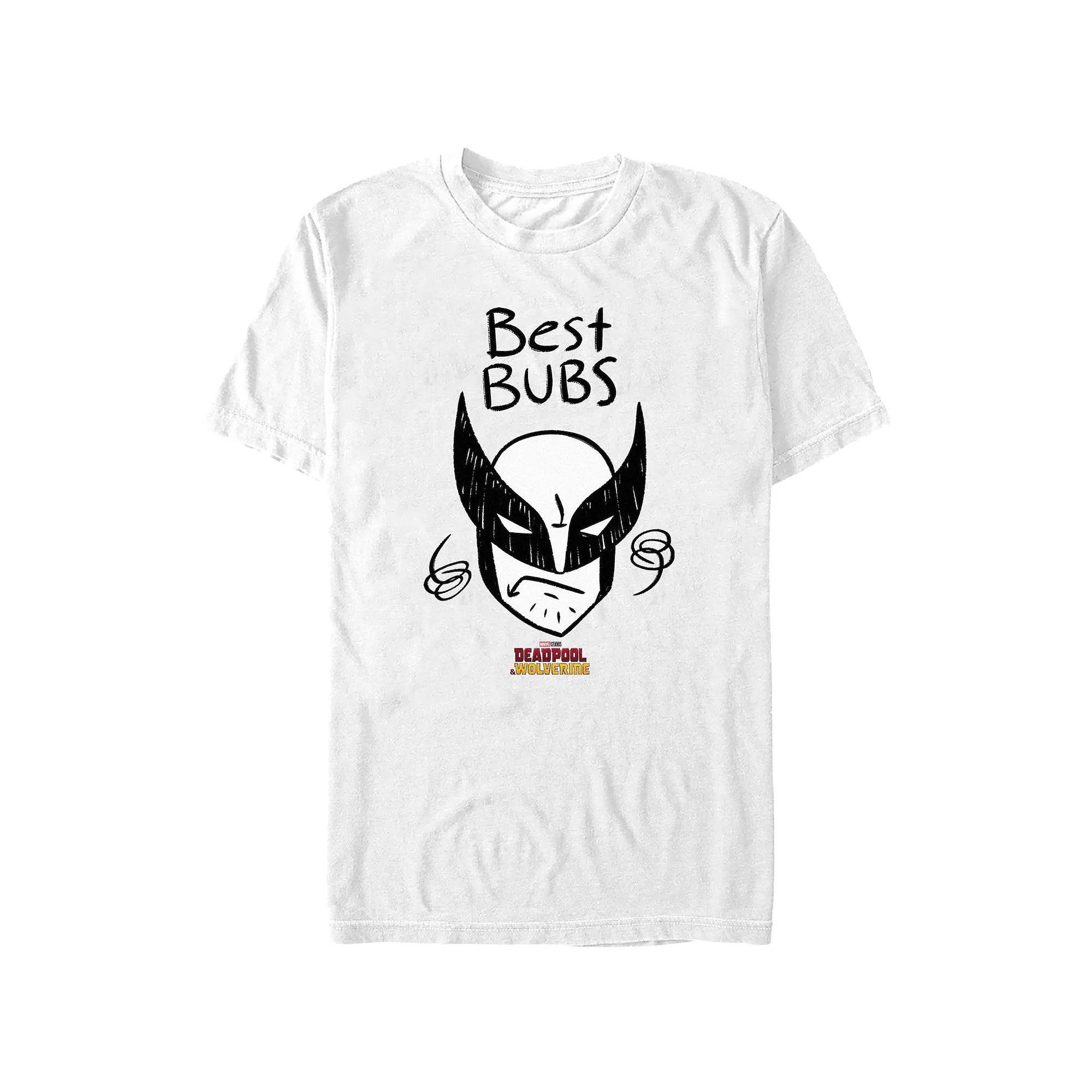Men's Marvel Deadpool And Wolverine Best Bubs Cartoon Graphic Tee,  Product Image