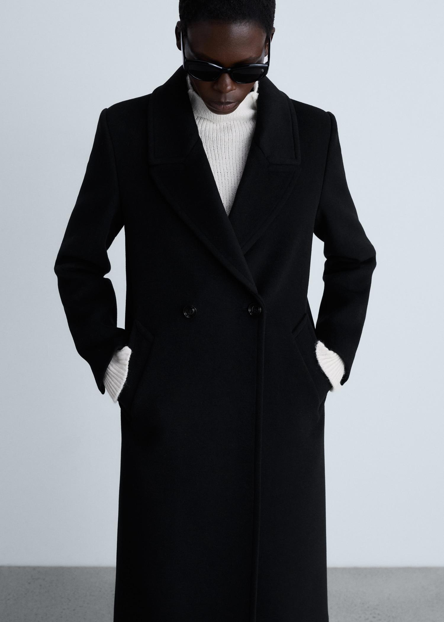 Lapels wool coat - Women | MANGO USA Product Image