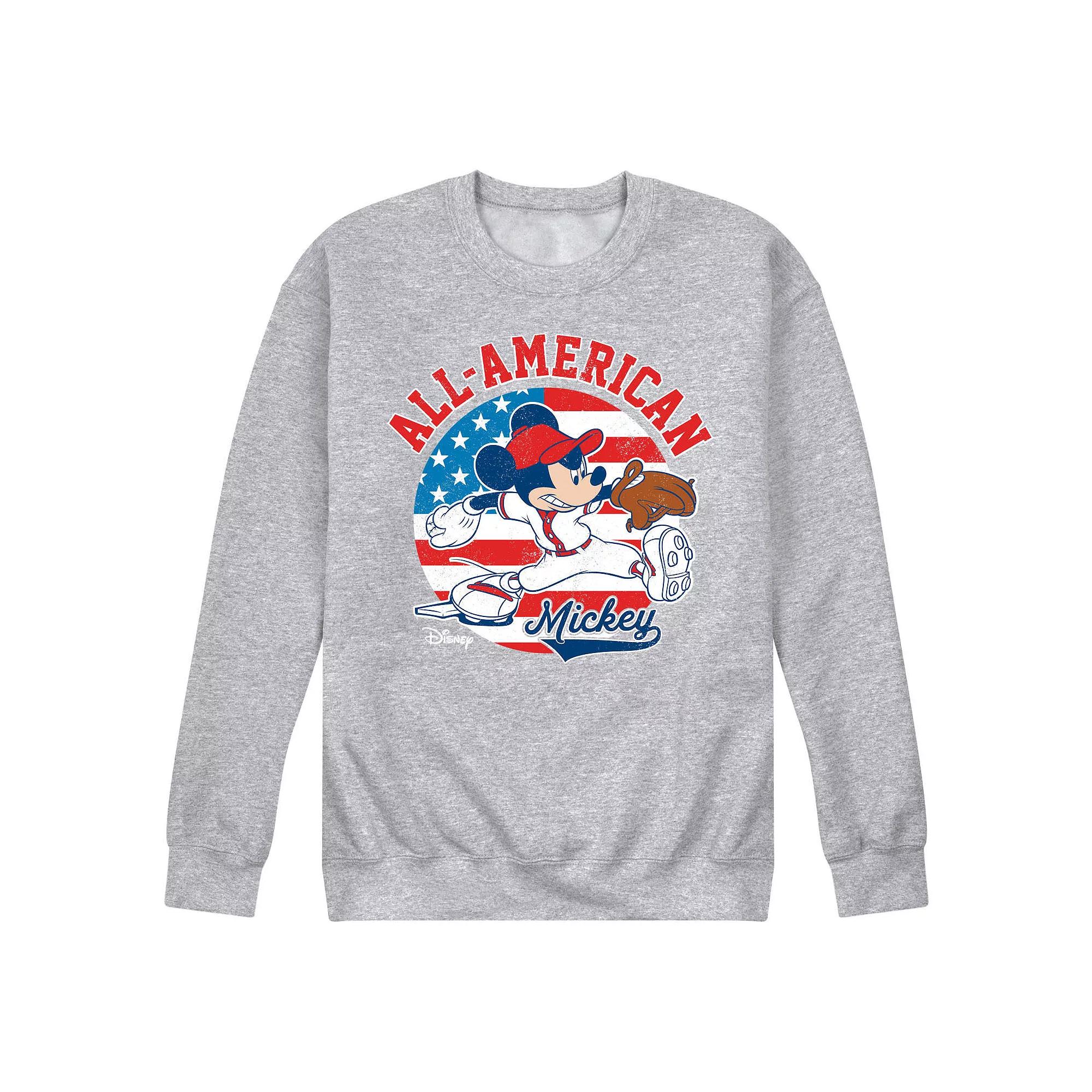 Disney's Mickey Mouse Men's Americana Baseball Fleece Sweatshirt,  Product Image