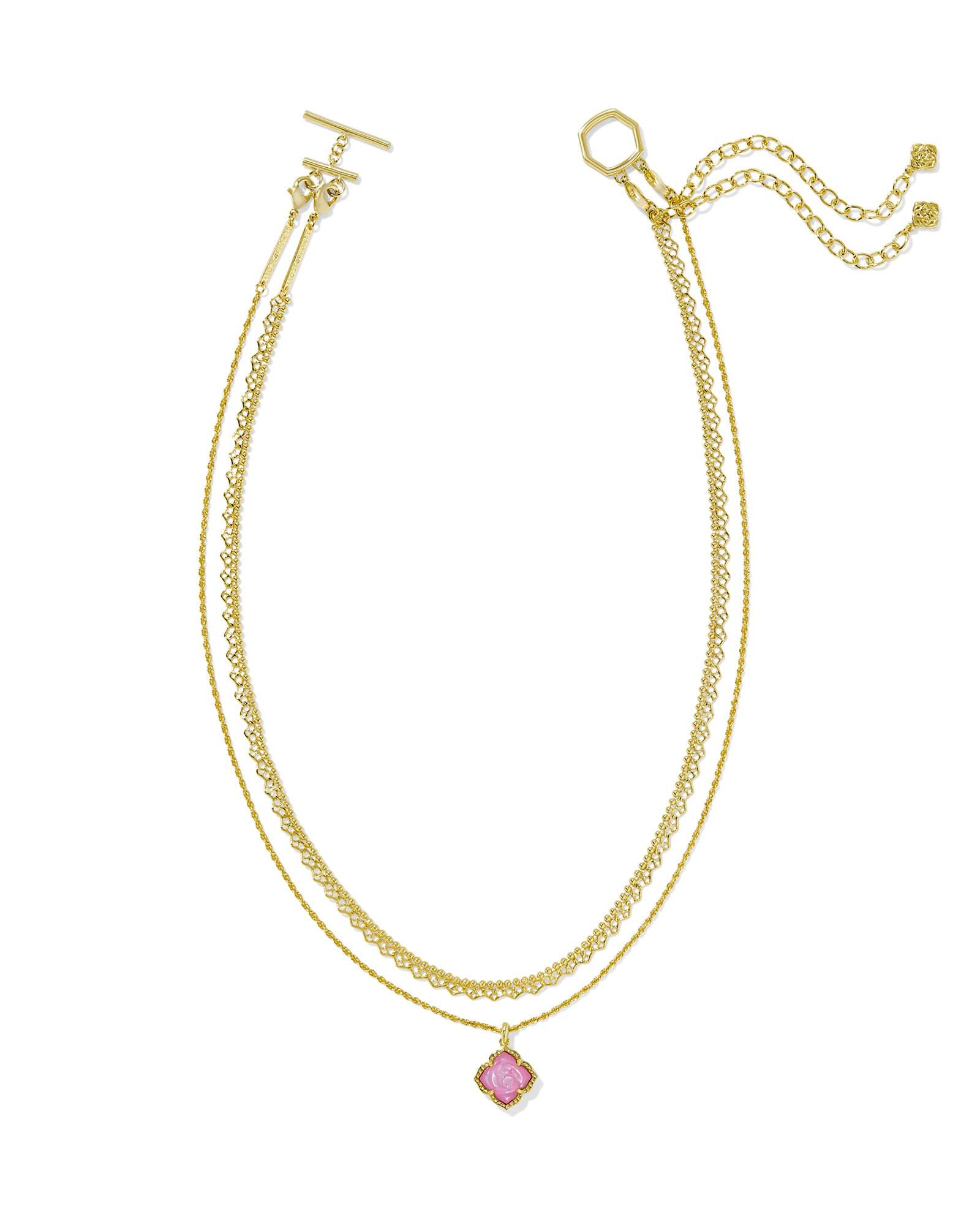 Mallory Rose Gold Multi Strand Necklace Product Image