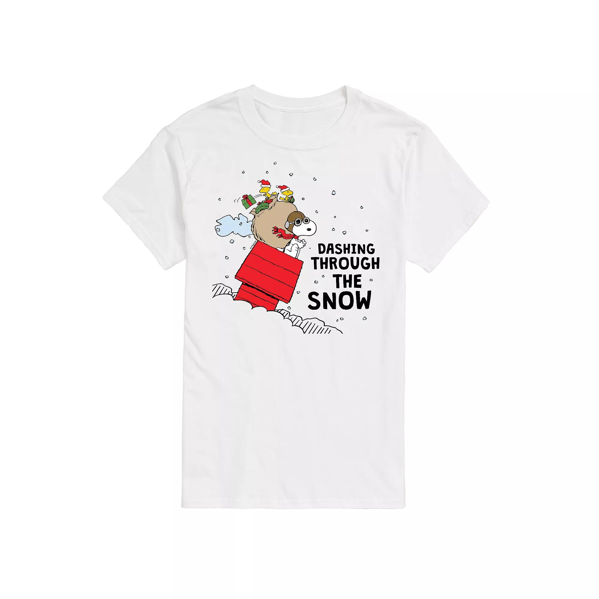 Men's Peanuts Dashing Through Snow Tee,  Product Image