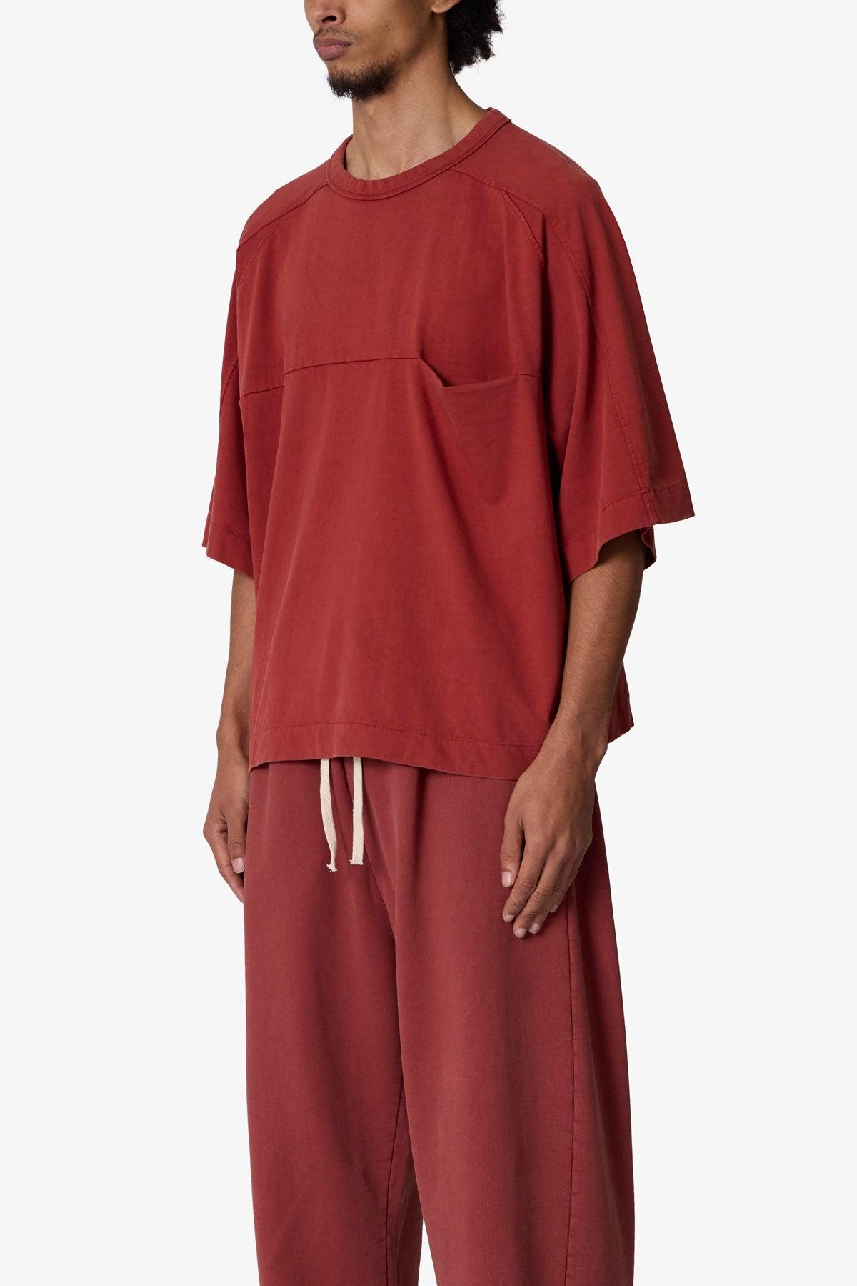 Paneled Hidden Pocket Tee - Rust Product Image