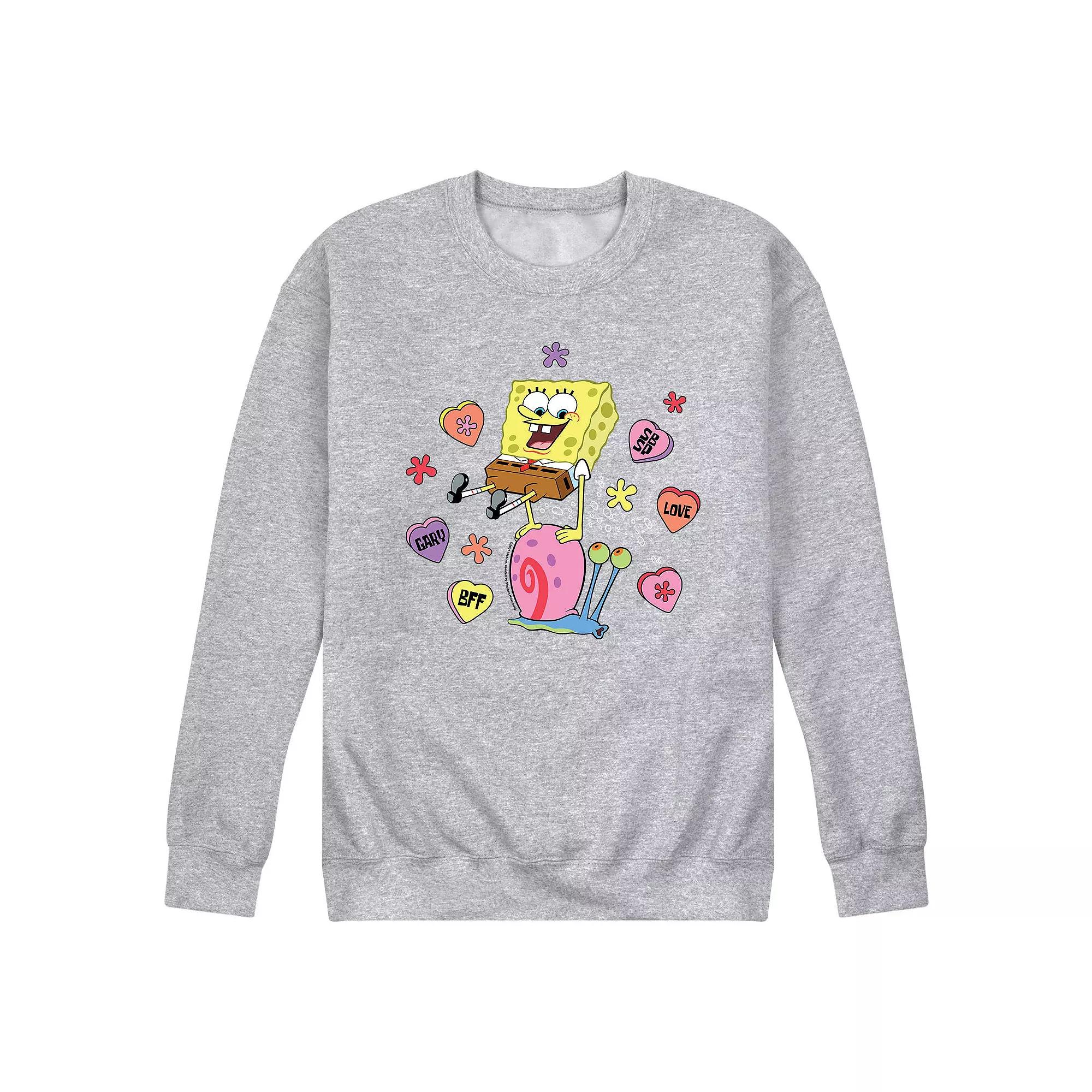 Men's SpongeBob Candy Hearts Sweatshirt,  Product Image