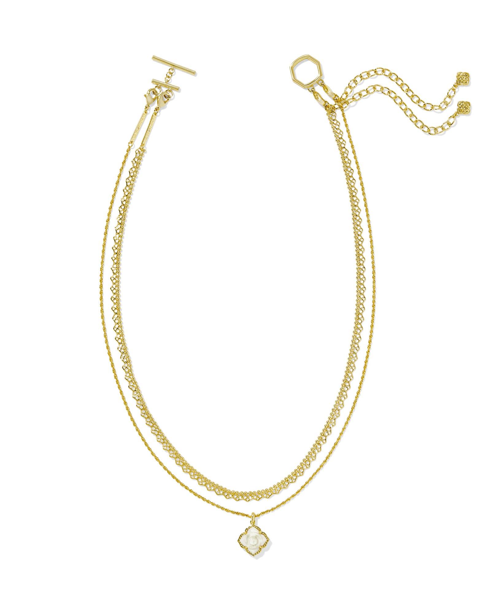 Mallory Rose Gold Multi Strand Necklace Product Image