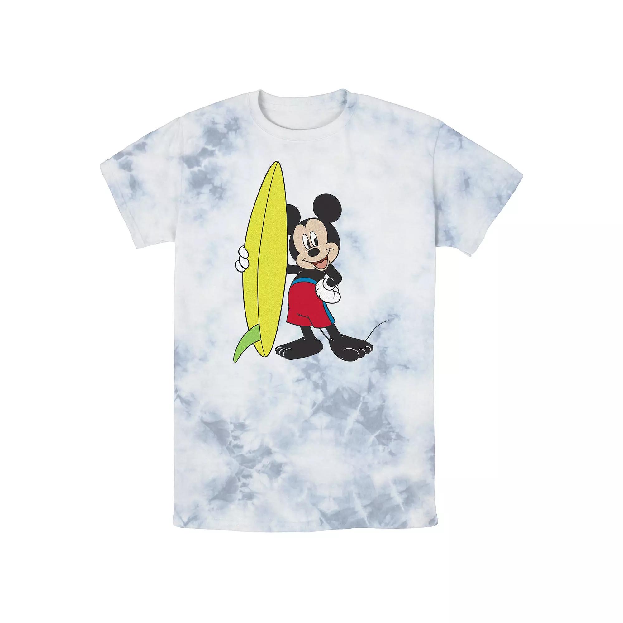 Men's Disney Mickey Mouse Surfer Outfit Wash Tee,  Product Image