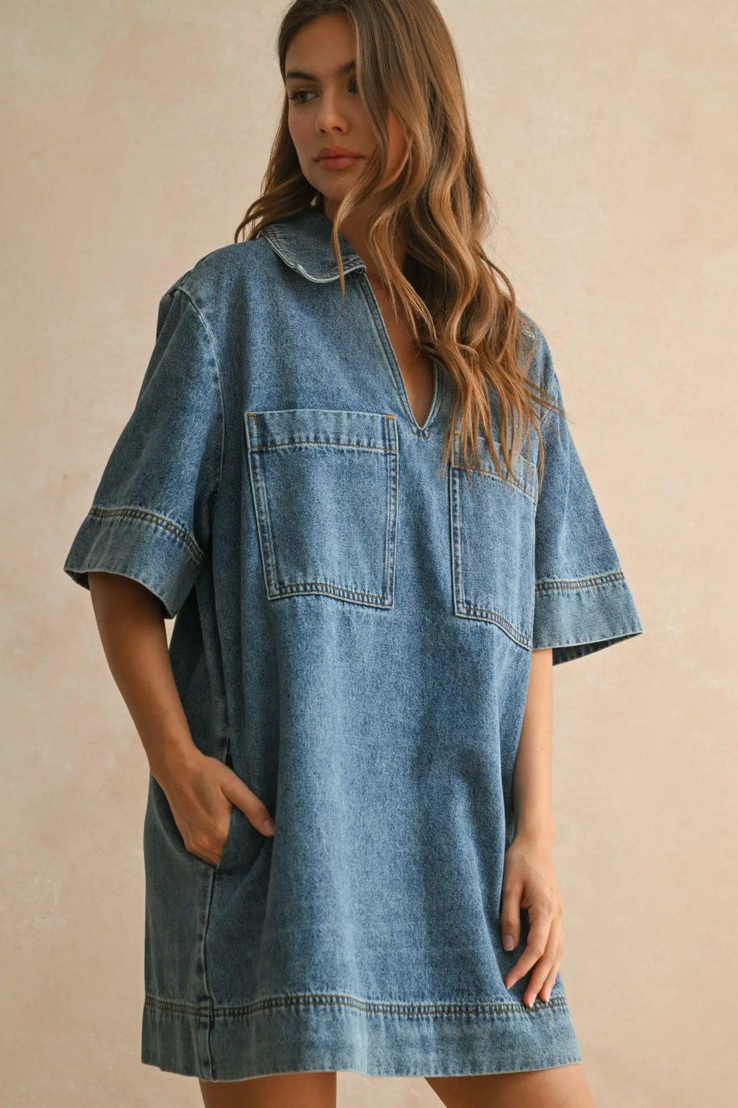 Oversized Denim Tunic Product Image