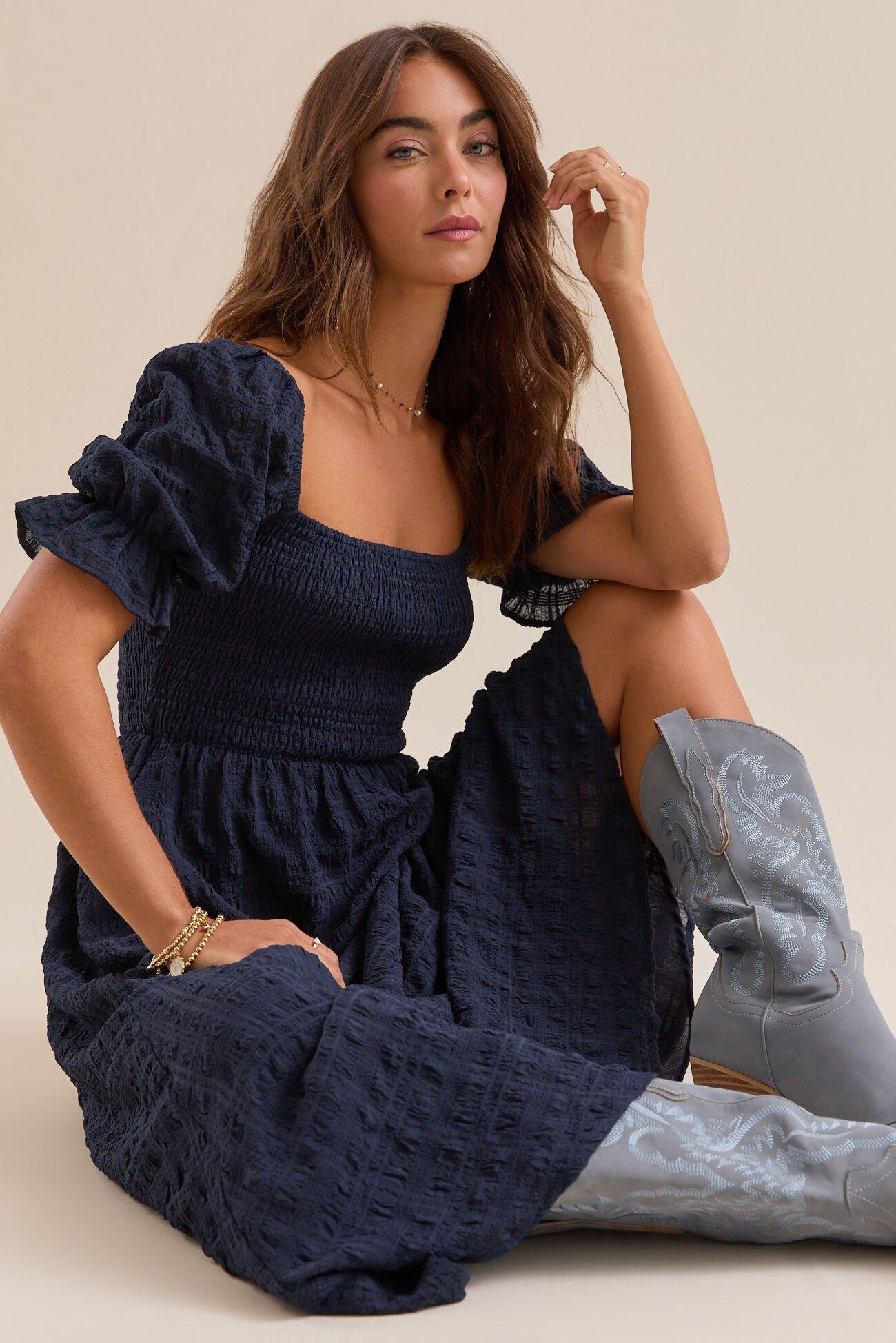 Mylee Textured Midi Dress Product Image