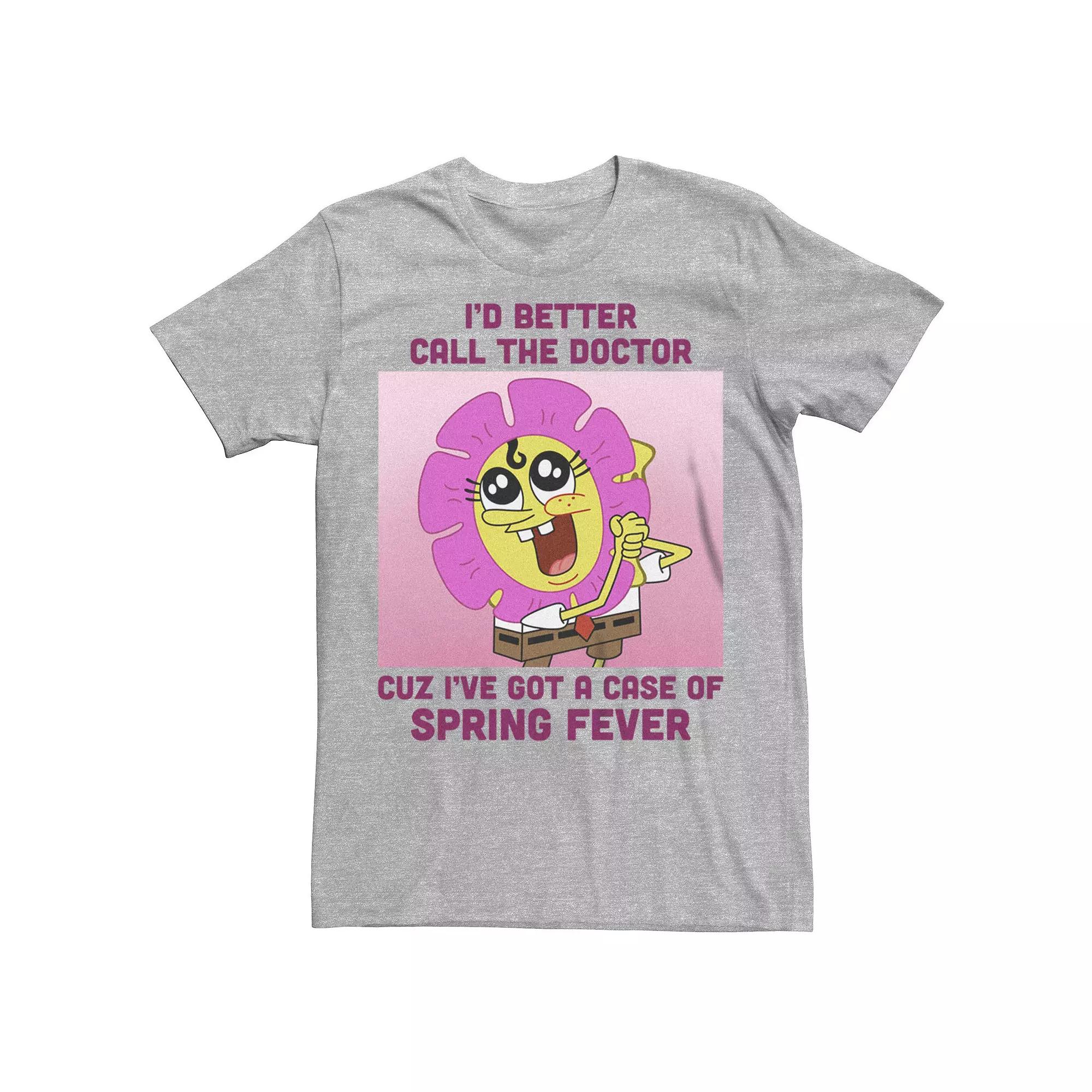 Men's Nickelodeon SpongeBob SquarePants Spring Fever Flower Graphic Tee,  Product Image
