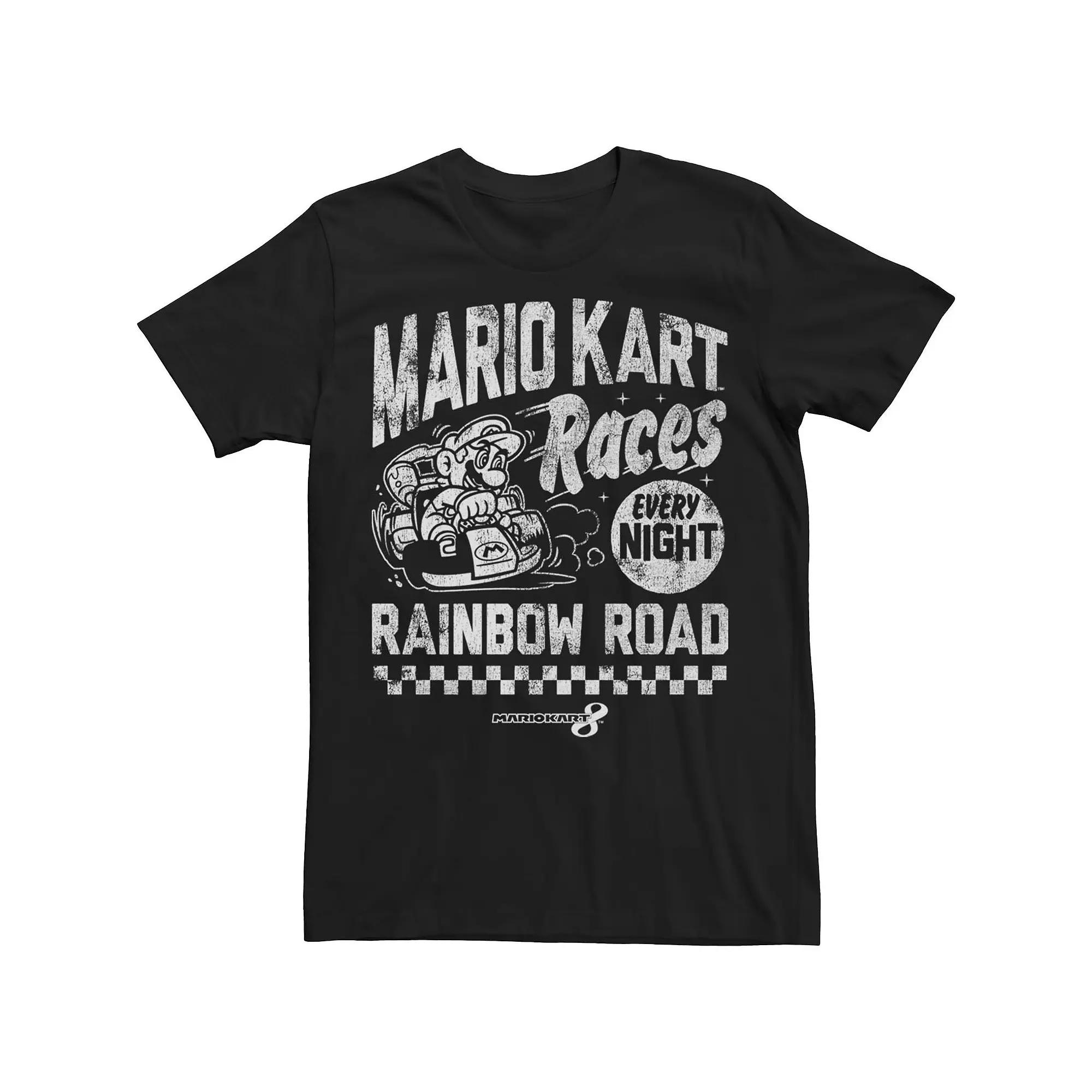 Men's Nintendo Race Nights Gaming Logo Text Tee,  Product Image