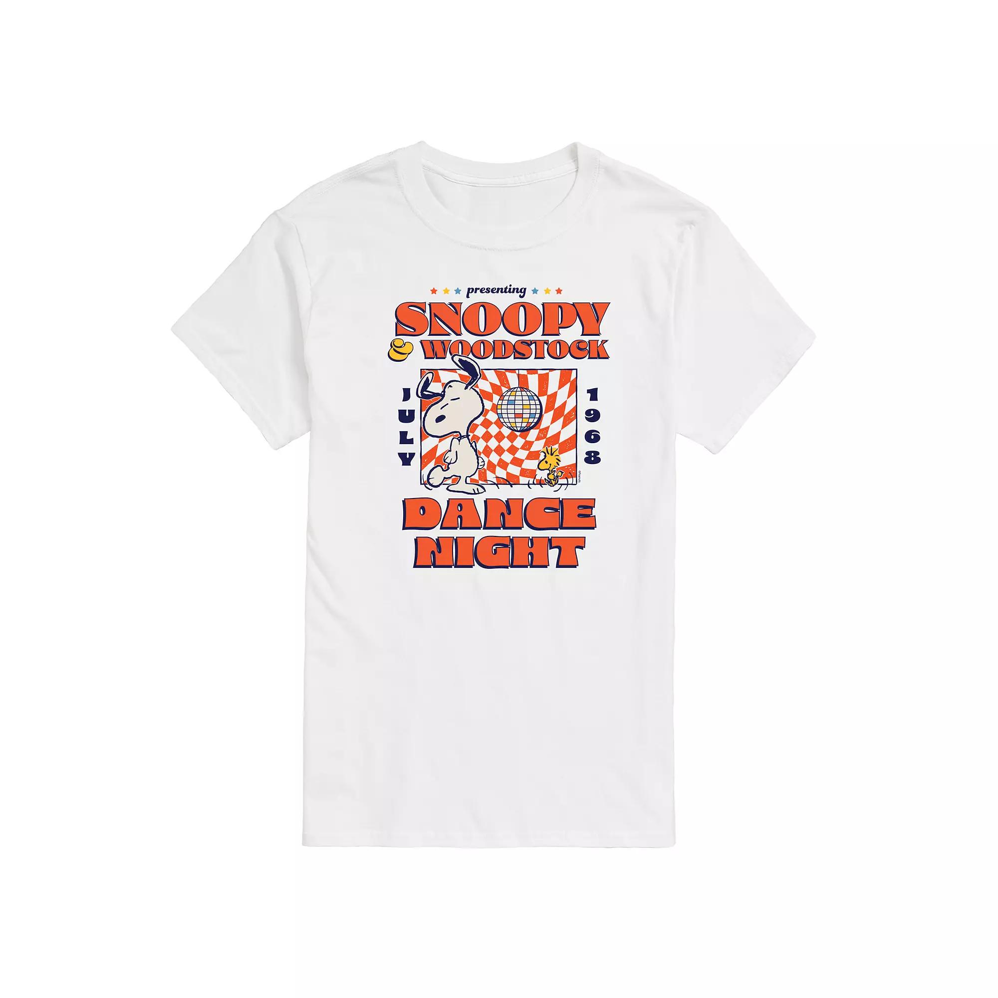 Big & Tall Peanuts Snoopy Woodstock Dance Night Graphic Tee, Men's,  Product Image