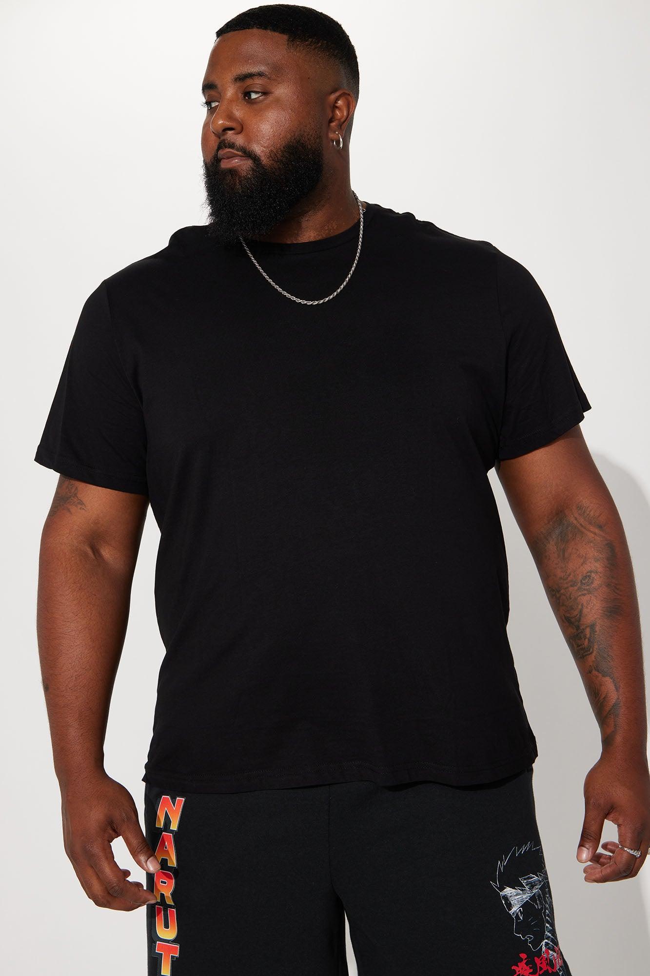 Essential Short Sleeve Crew Tee - Black Product Image