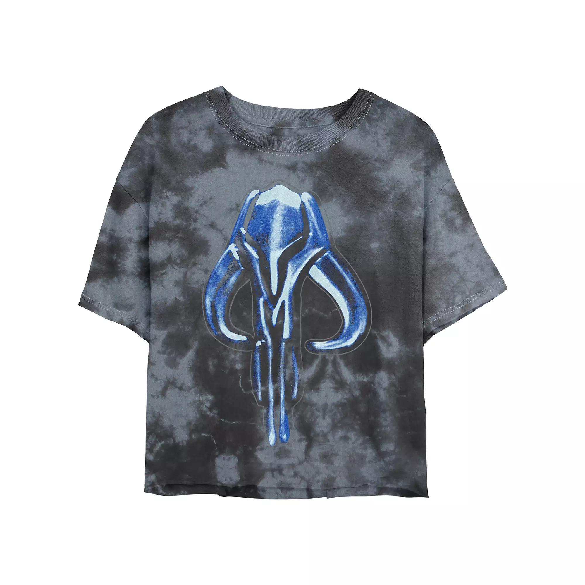 Disney's Mickey Mouse True Original Bombard Wash Juniors' Cropped Graphic Tee, Women's, Size: Medium, Black Grey Product Image