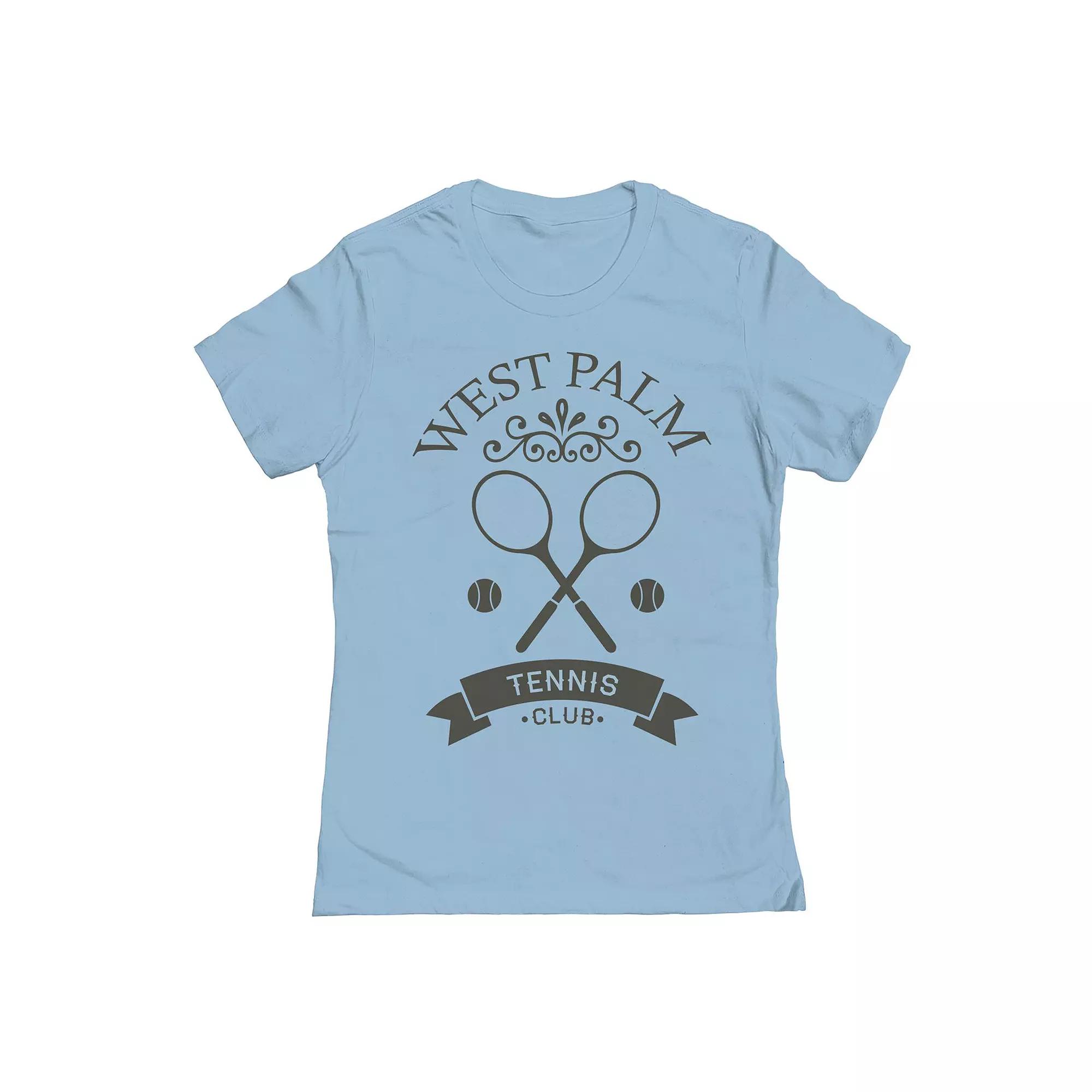 Junior's West Palm Tennis Womens Graphic Tee, Girl's, Size: XXL, Powder Blue Product Image
