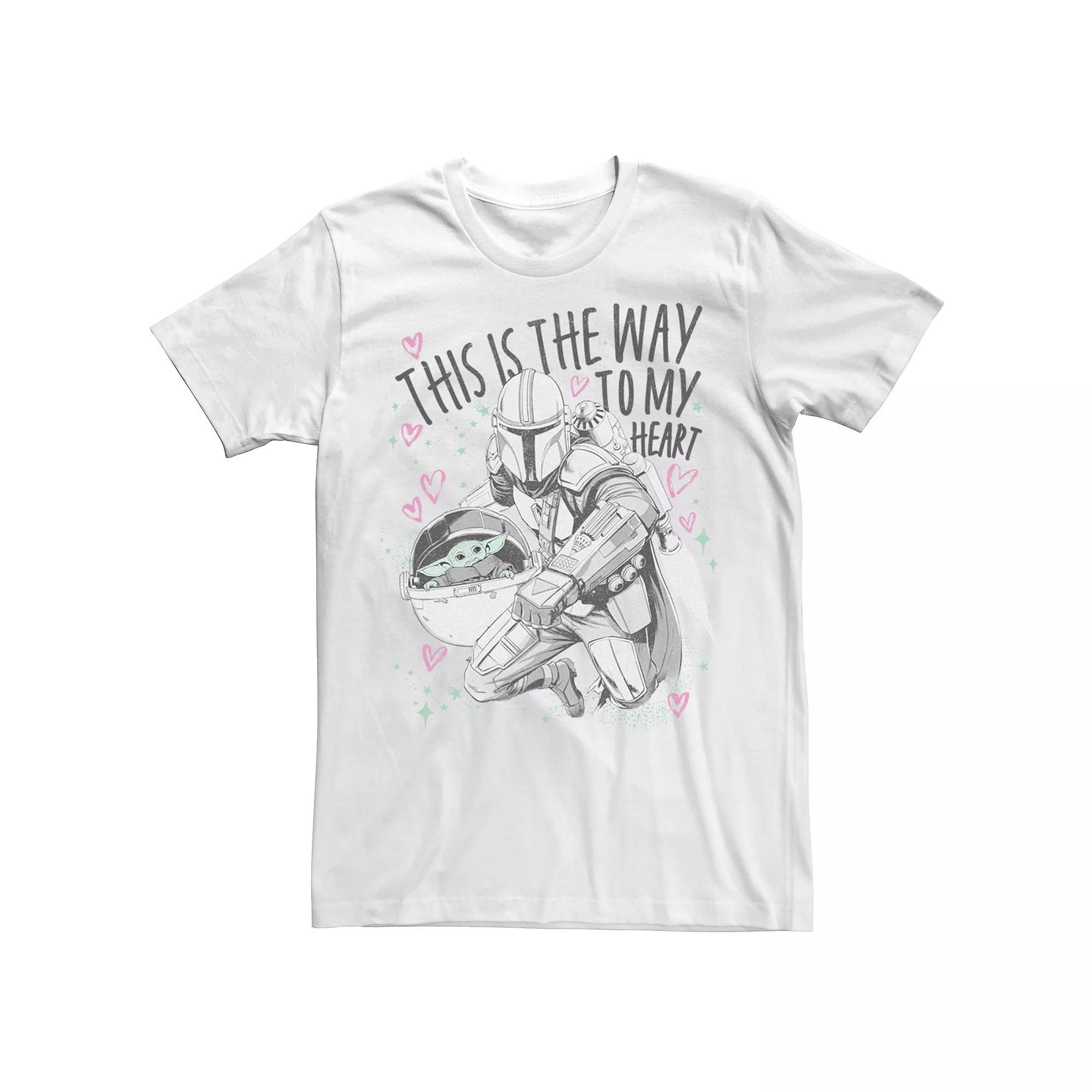 Men's Star Wars: The Mandalorian The Child Valentine's Day Way Tee,  Product Image