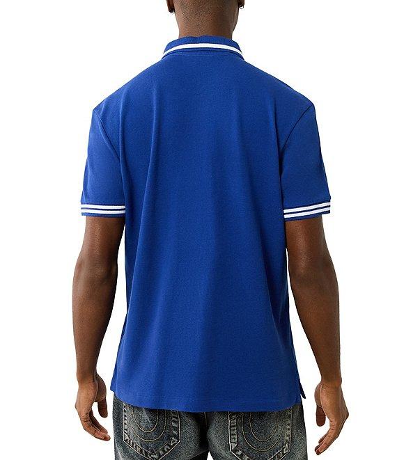 True Religion Buddha Face Graphic Short Sleeve Polo Shirt Product Image