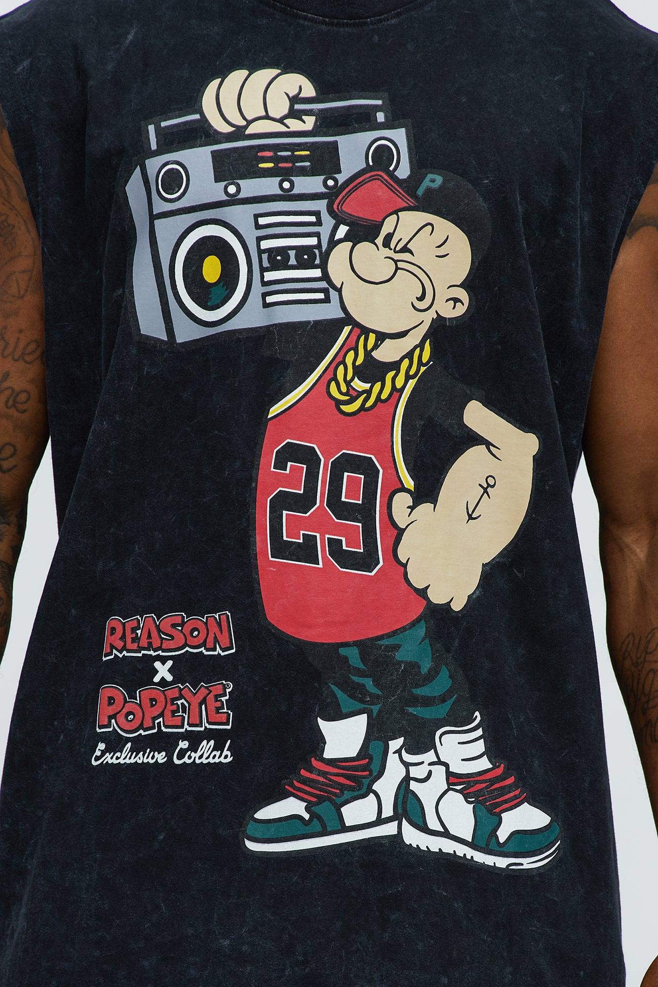 Popeye Speakbox Short Sleeve Tee - Grey Product Image