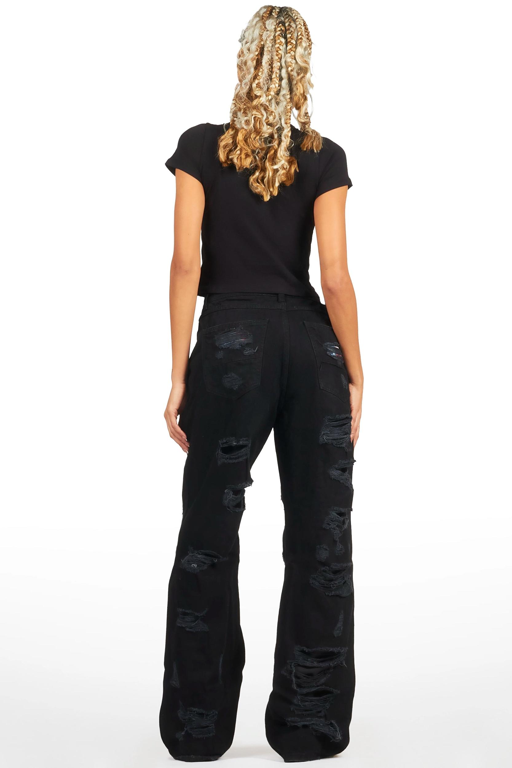 Tamyra Black Baggy Jean Female Product Image
