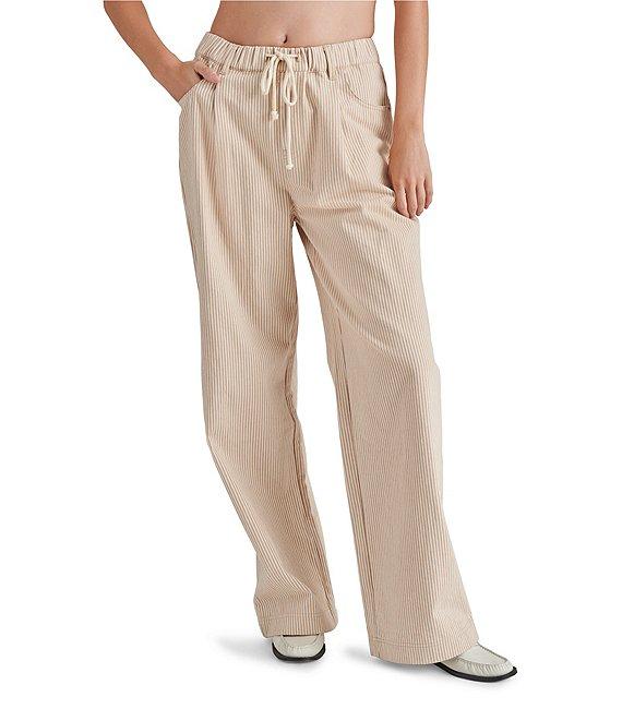 Steve Madden Minorca Railroad Stripe Drawcord Wide Leg Pants Product Image