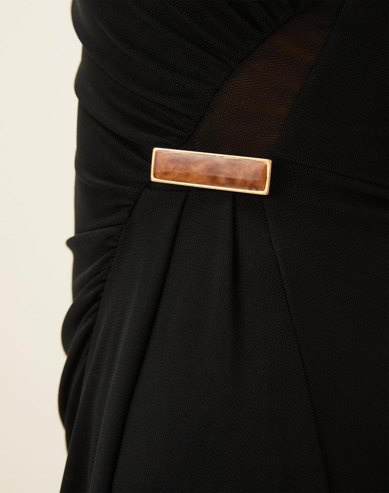 Dana Midi Dress - Black Product Image