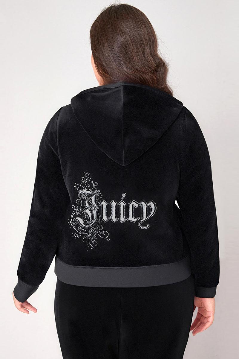 Plus-Size Monogram Heritage Cotton Velour Hoodie Product Image